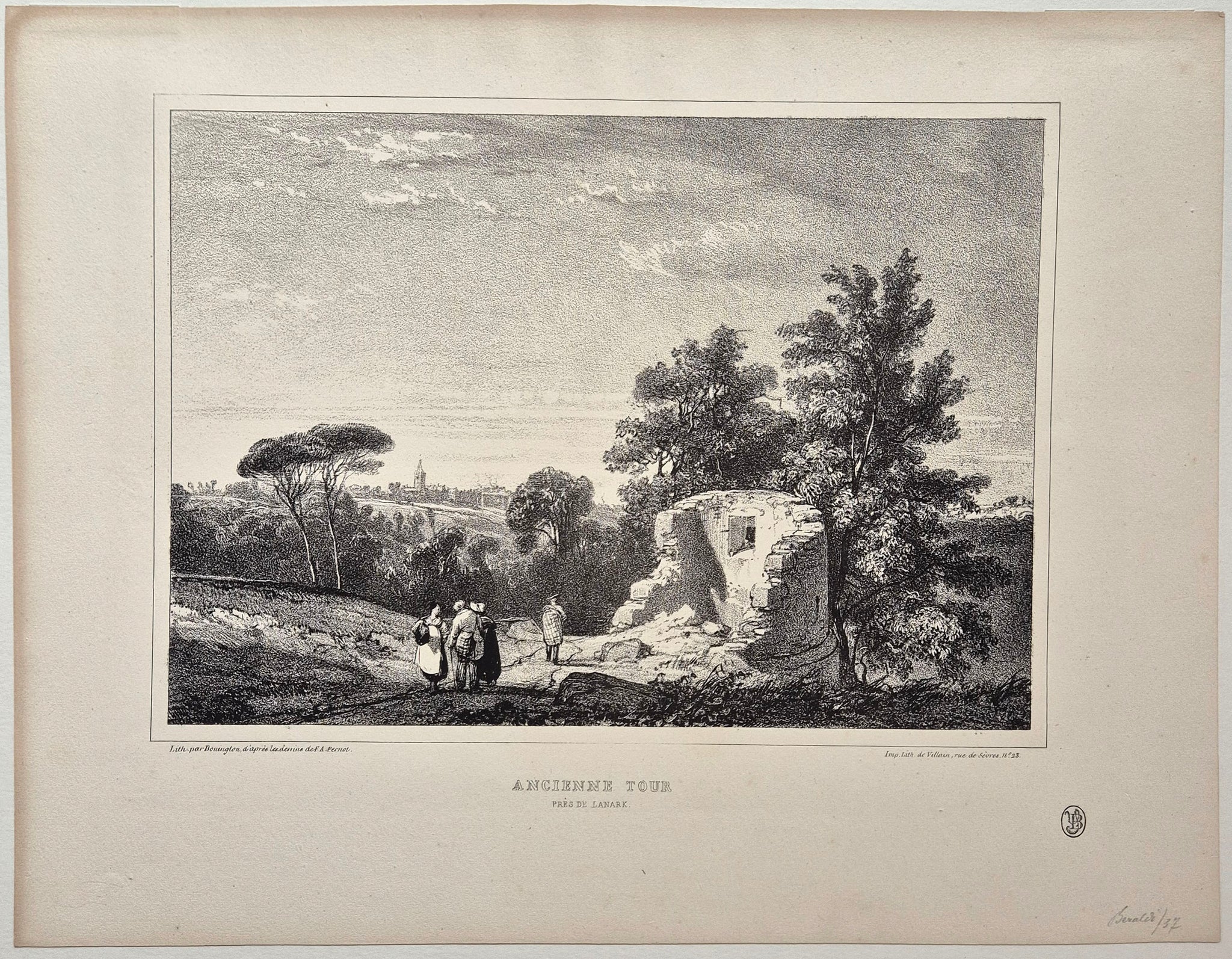 Ancienne tour près de Lanark. 1826.