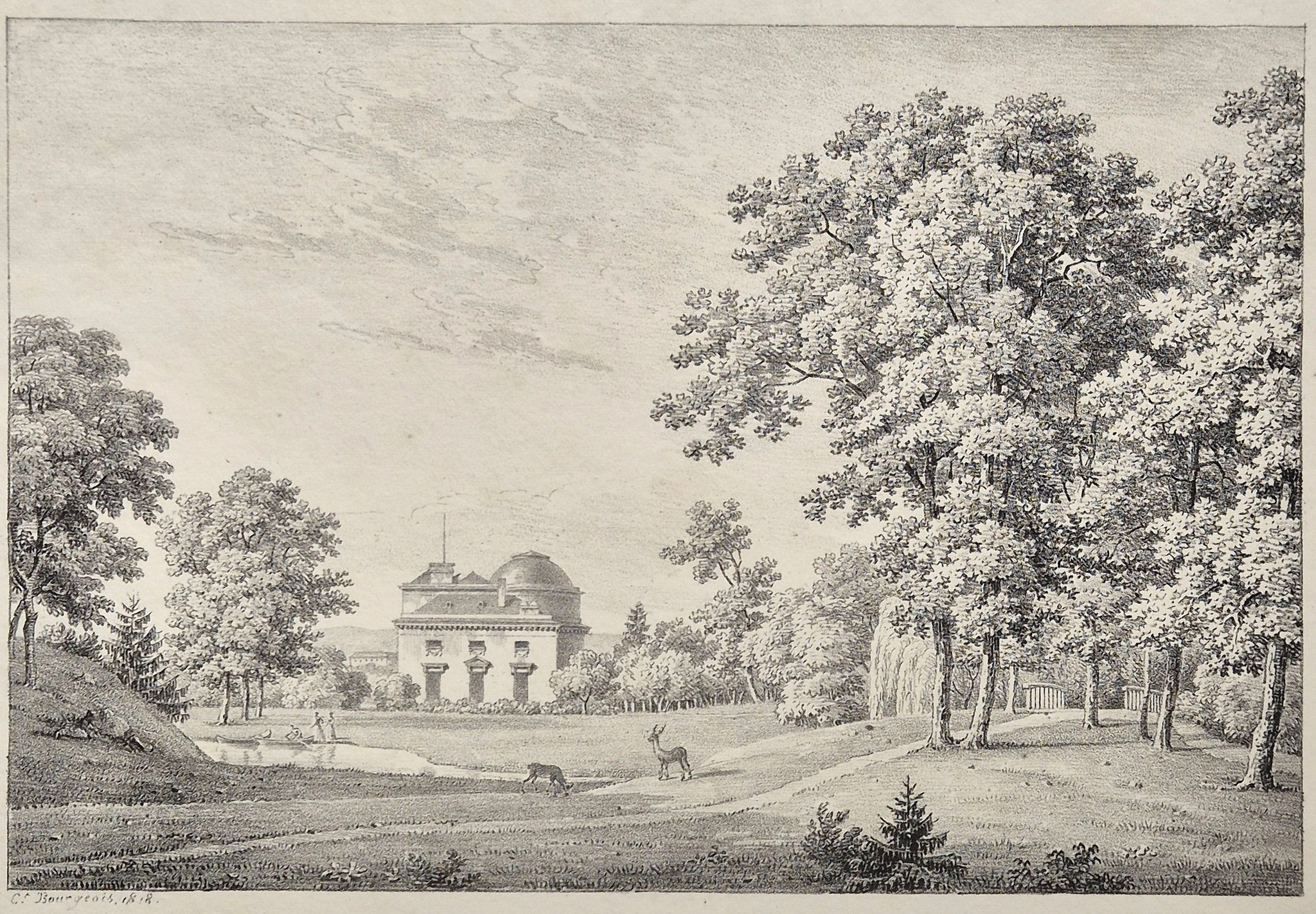 Vue de Bagatelle. 1818.