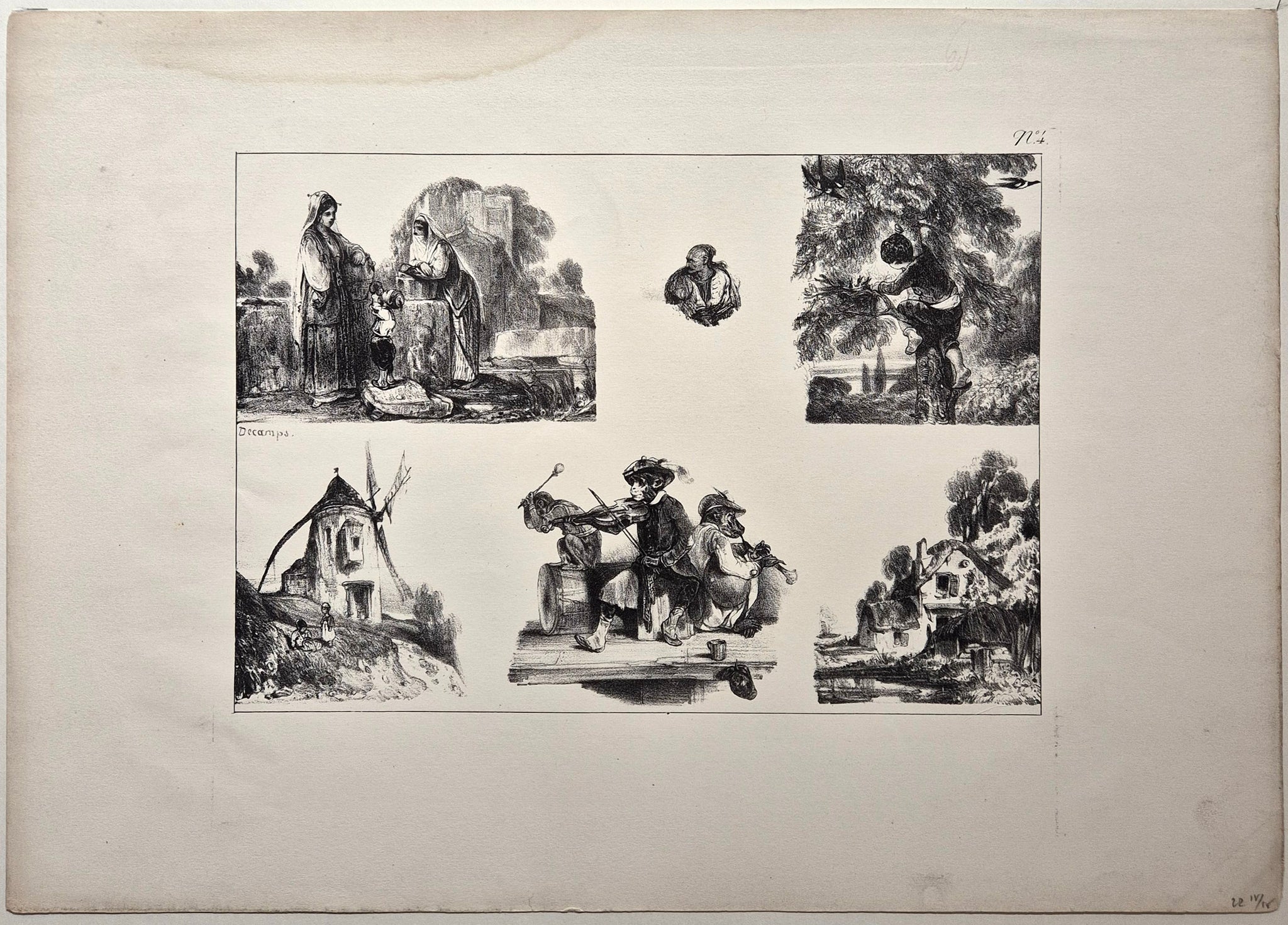 Feuille de croquis pl. 4. 1829.