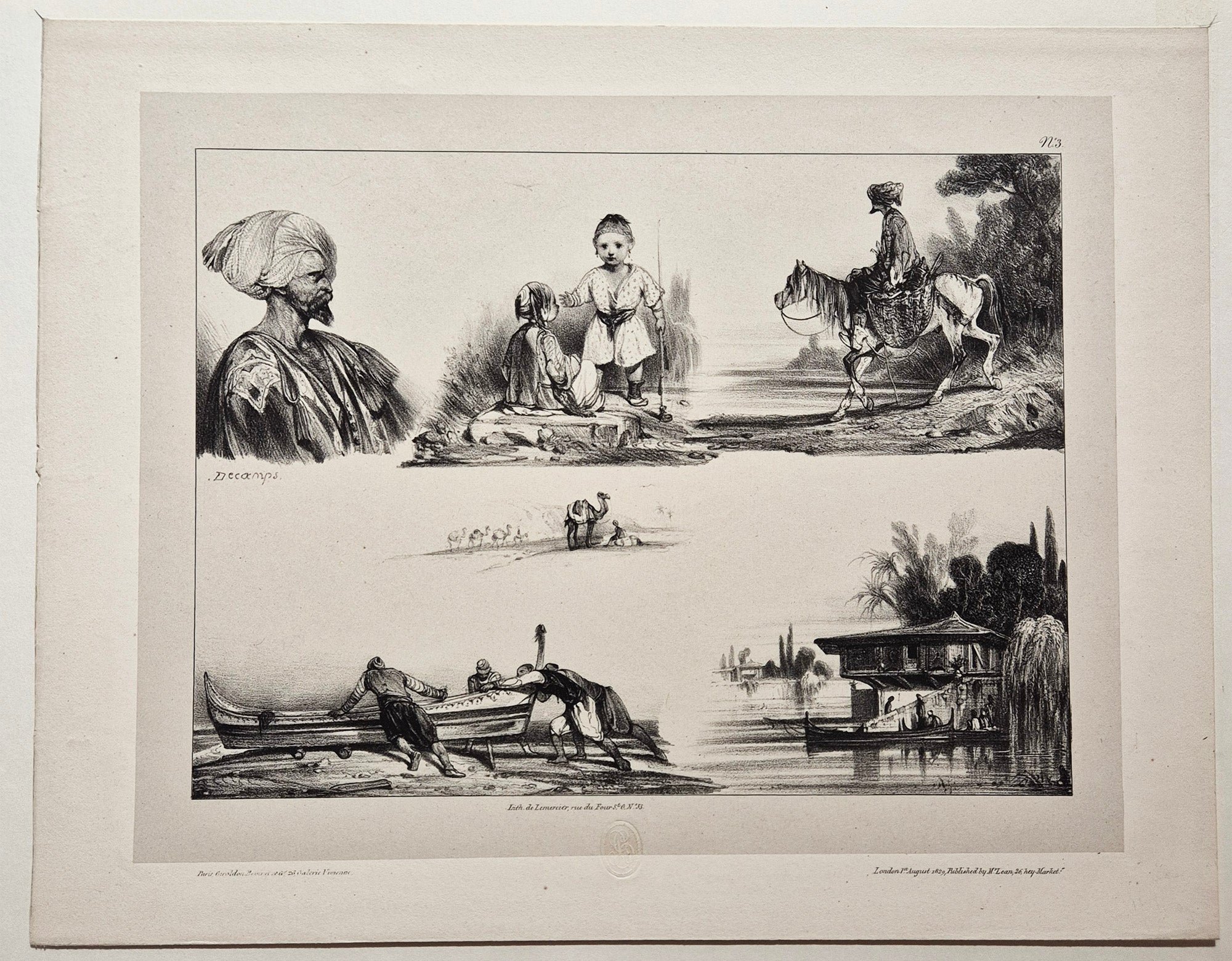 Feuille de croquis pl. 3. 1829.