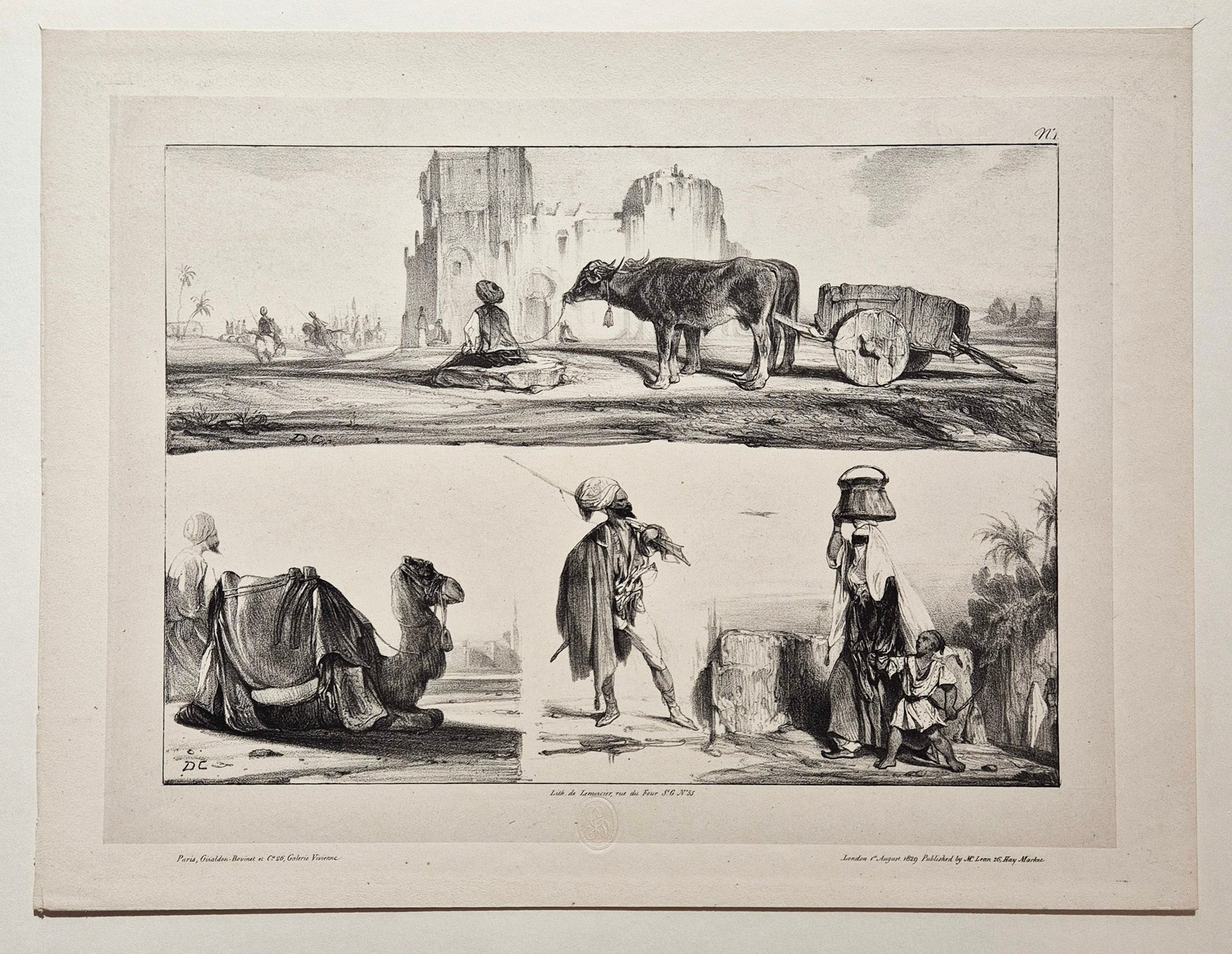 Feuille de croquis pl. 1. 1829.