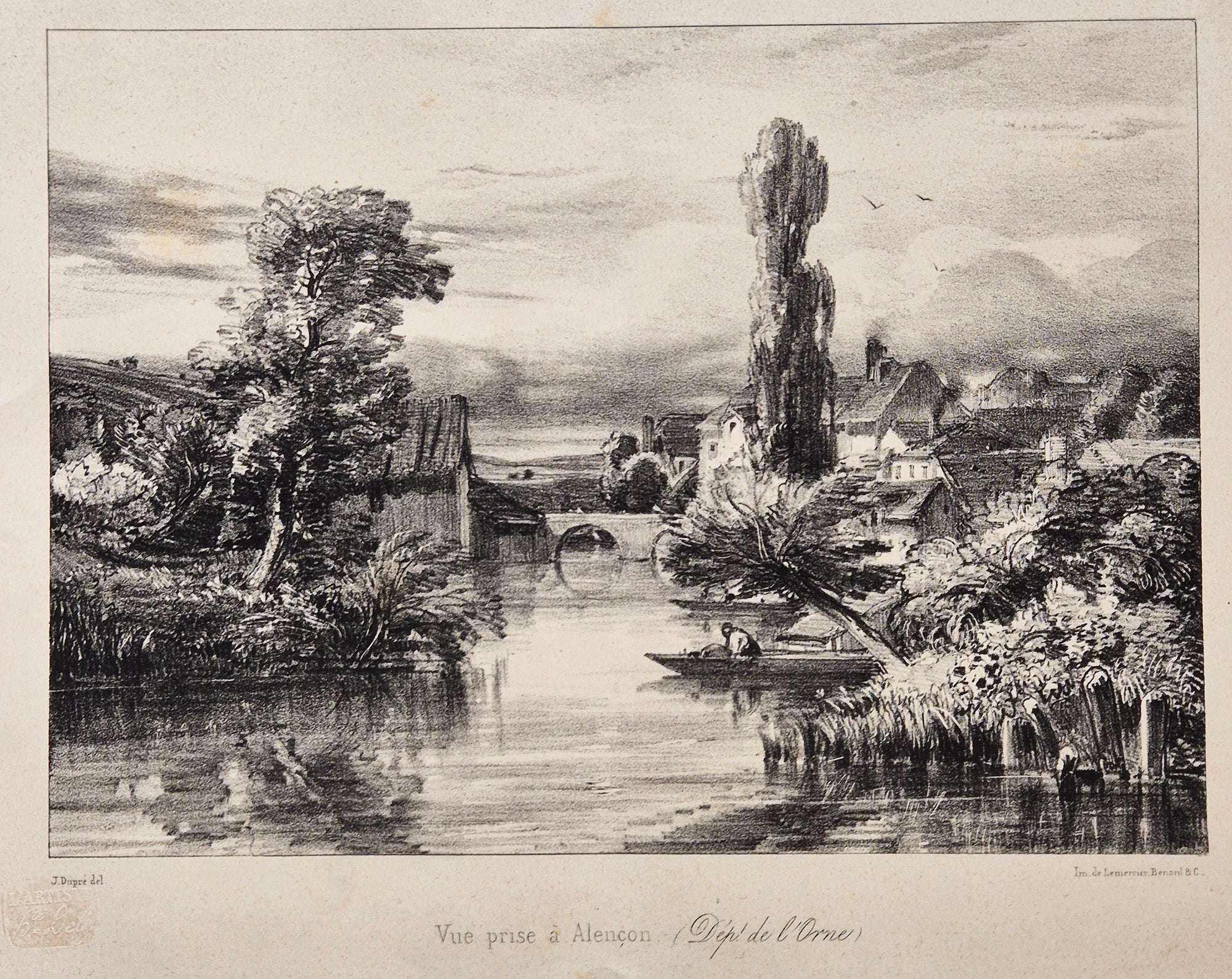 Vue prise à Alençon. 1839.