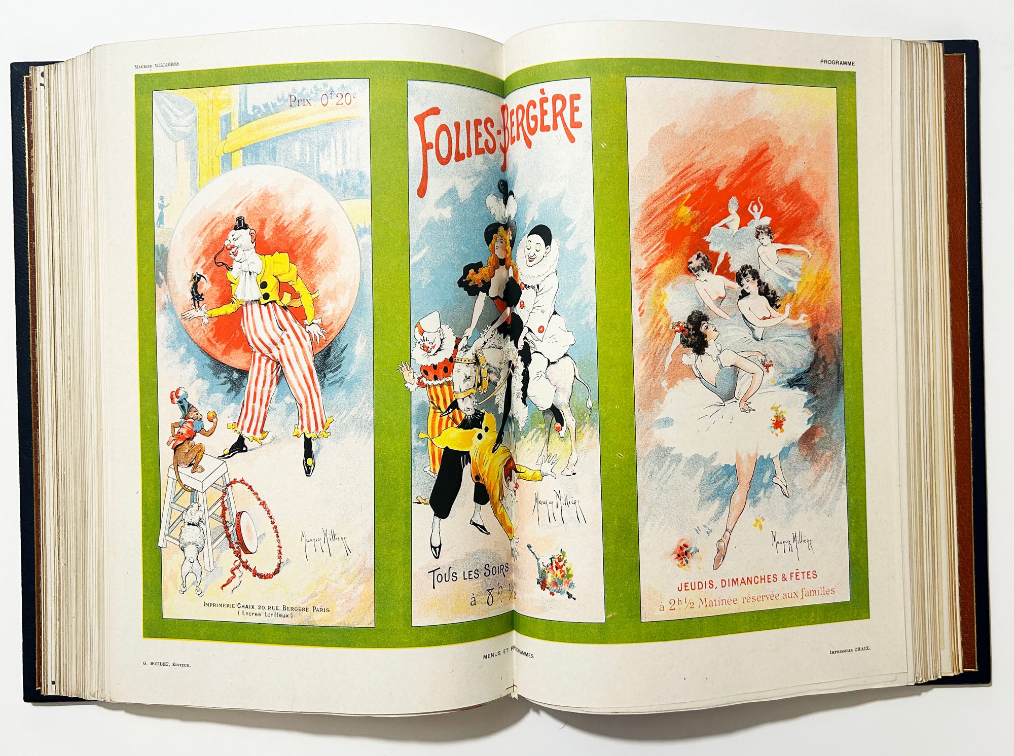 Les menus et programmes illustrés.