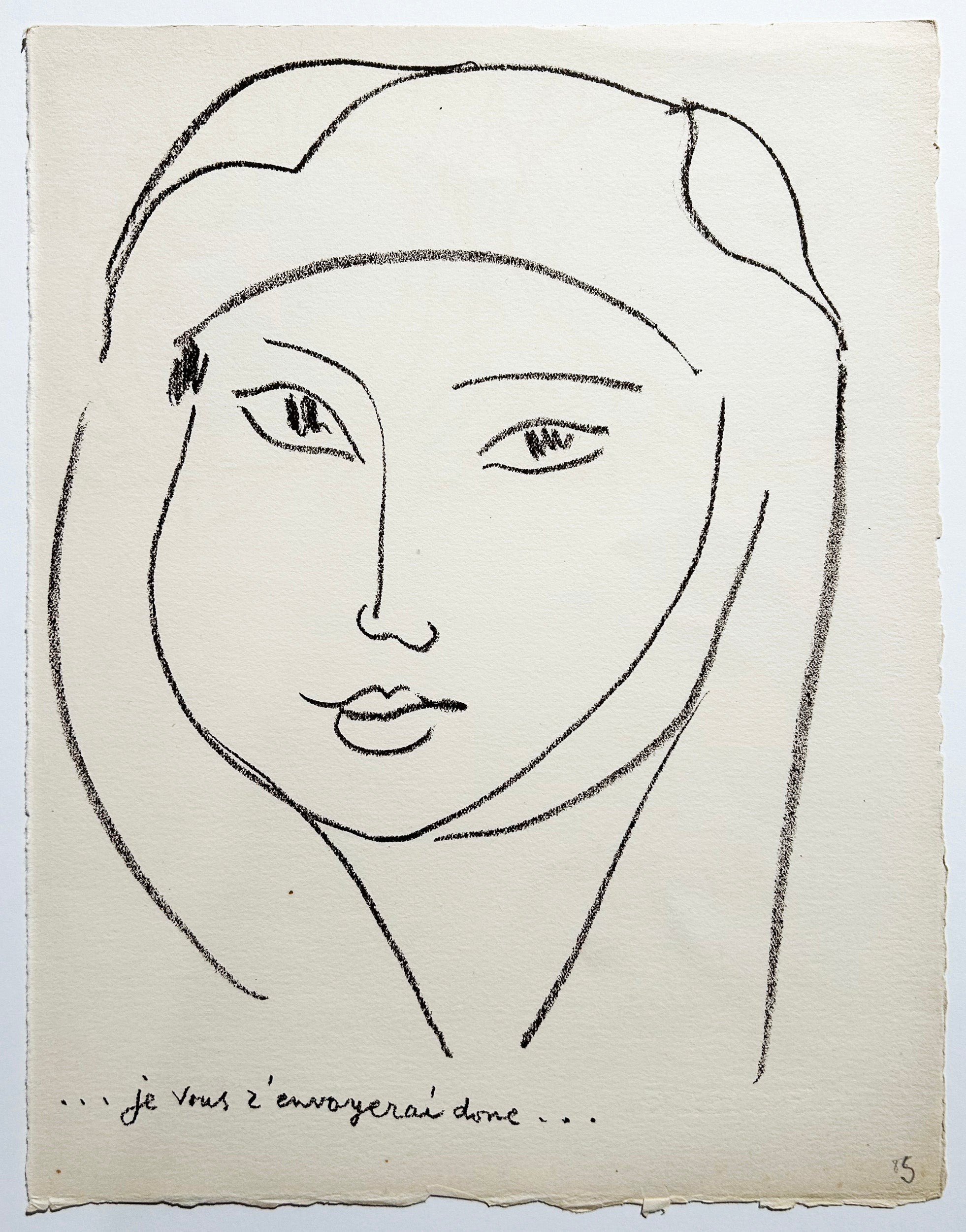 MATISSE Je vous z'envoyerai donc… 1946. Lithographie.
