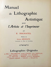 Charger l'image dans la galerie, Manuel de lithographie artistique pour l’Artiste & l’Imprimeur, par E. Duchatel.