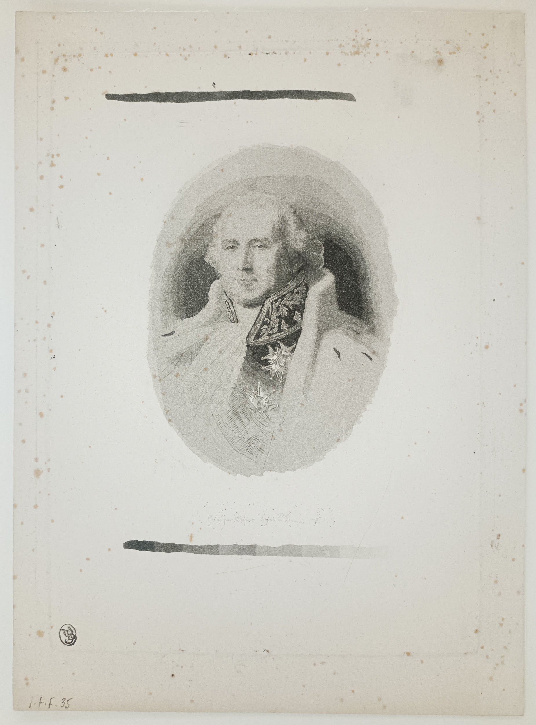 Portrait de Le brun, Duc de Plaisance. 1828.