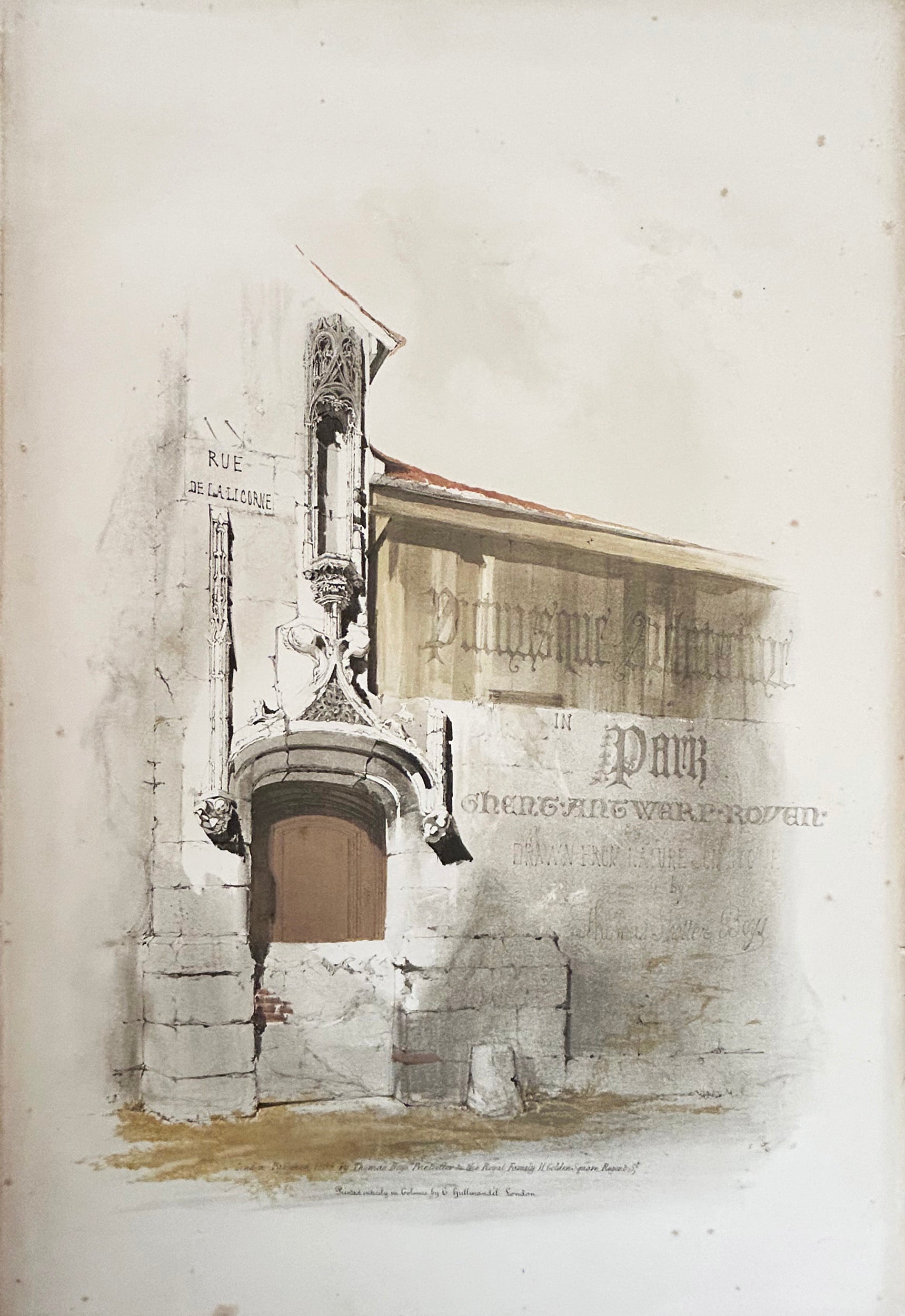 Picturesque architecture in Paris, Ghent, Antwerp, Rouen, etc.