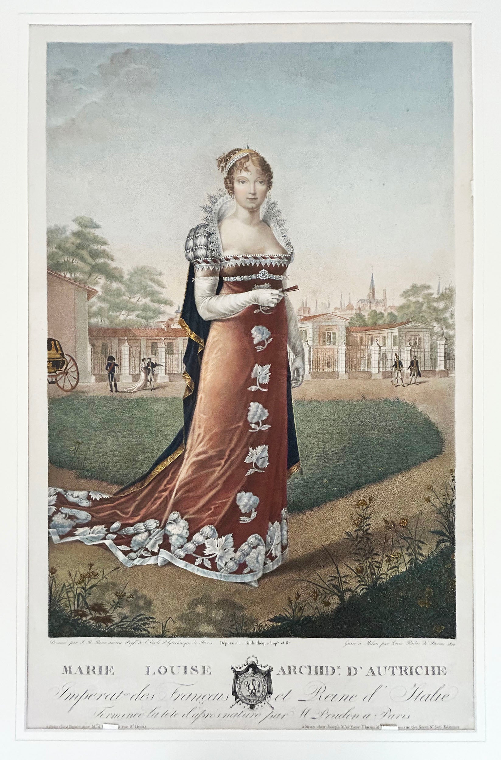 Marie Louise Archiduchesse d’Autriche, Impératrice des Français et Reine d’Italie, terminée la tête d’après nature par M. Prud’hon à Paris. 1810.
