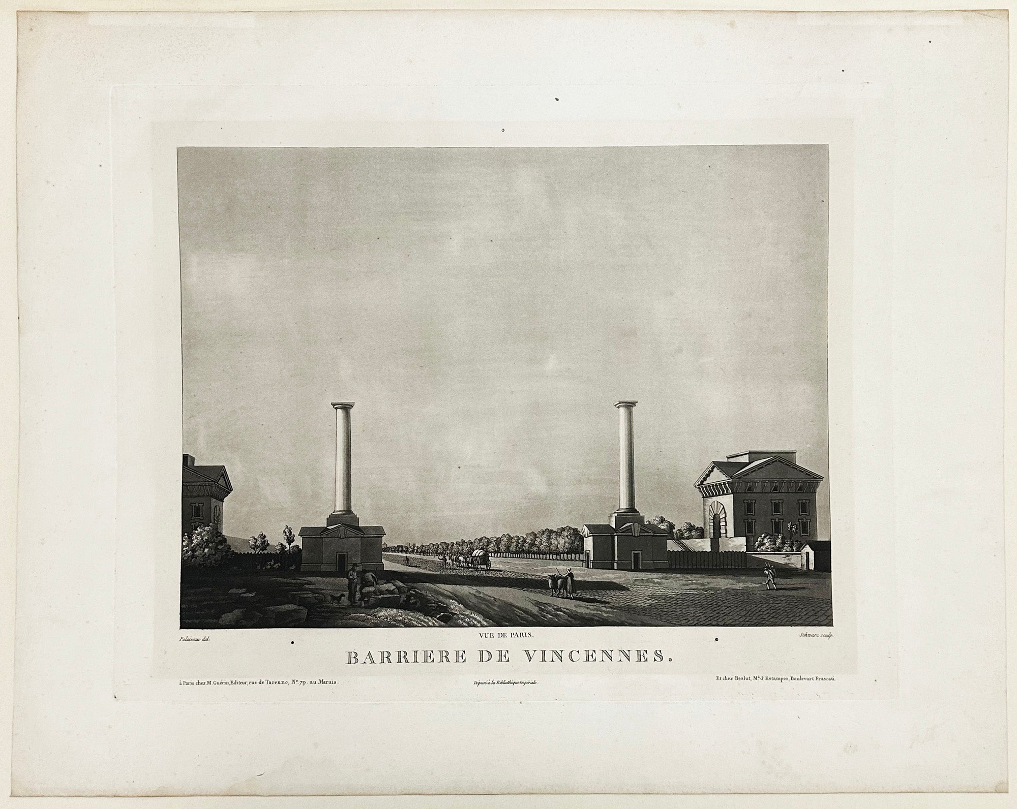 Vue de Paris. Barrière de Vincennes.  Fin 18ème.