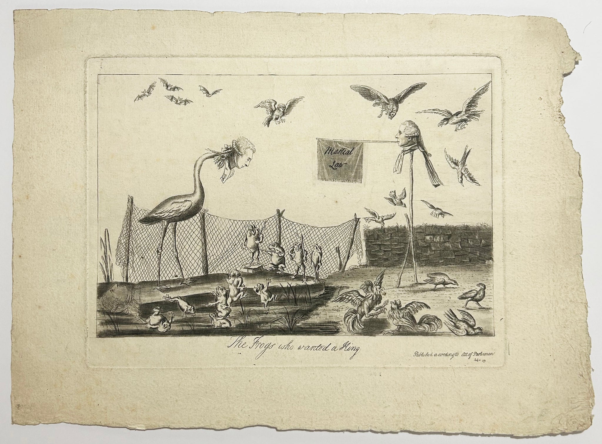 The Frogs who wanted a King.  14 juillet 1789.