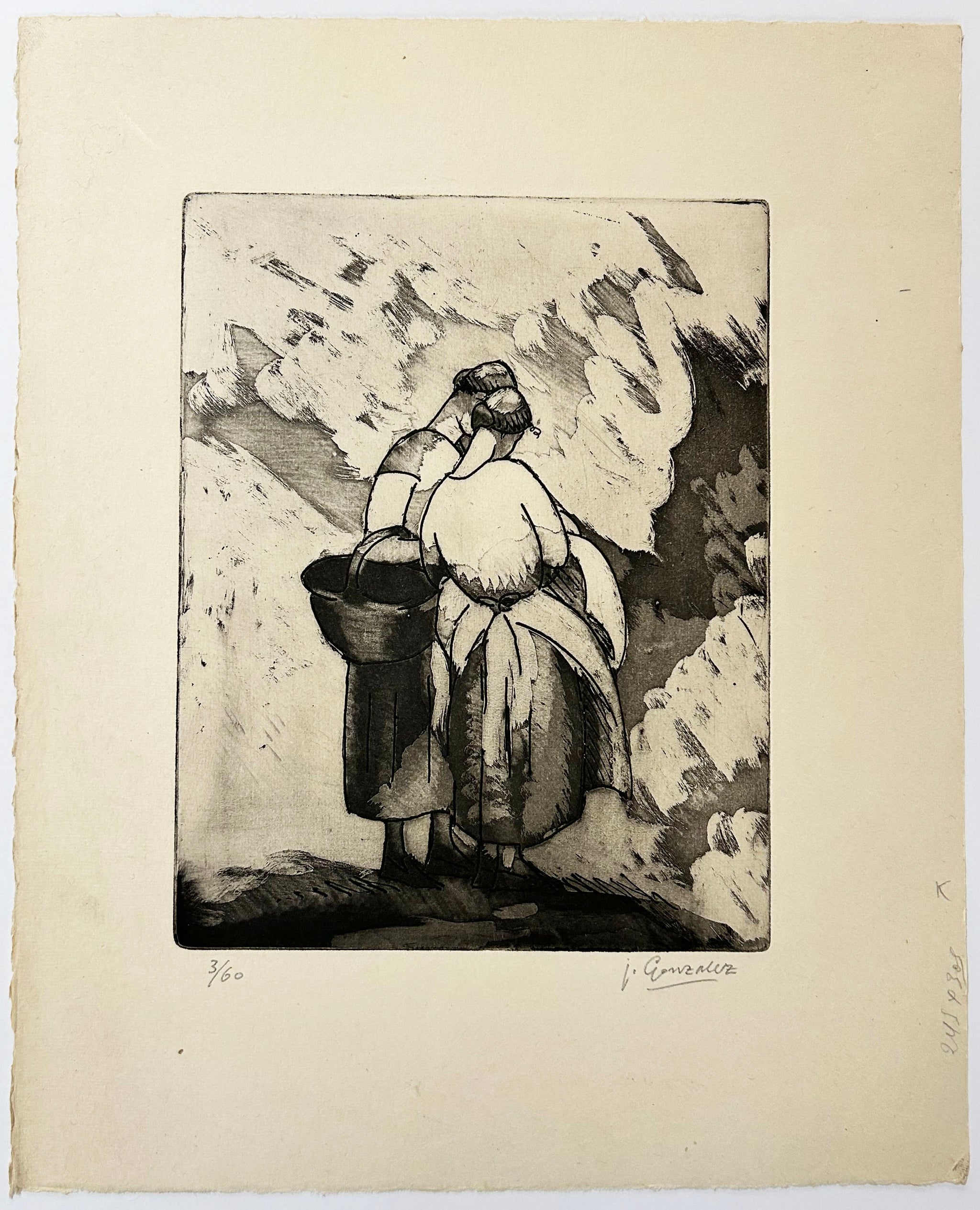 Deux paysannes.  1927.