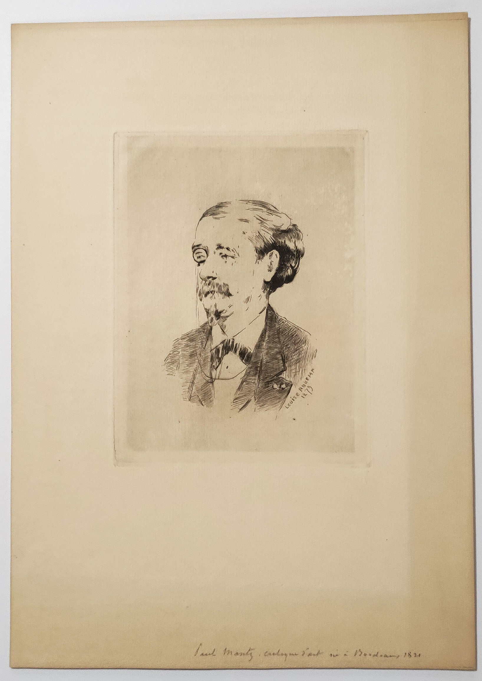 Portrait de Paul Mantz, critique d'art. 1879.