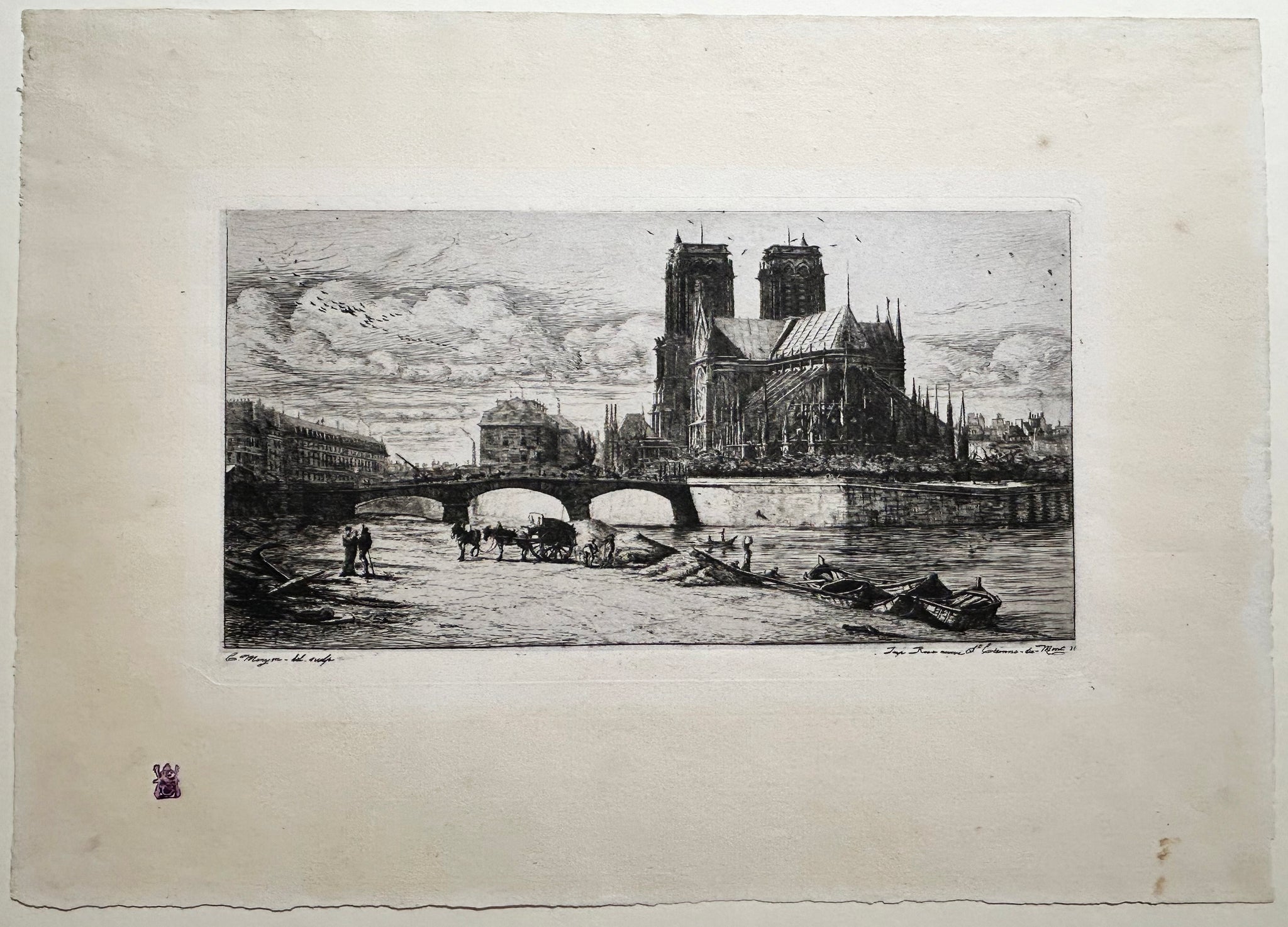 L'abside de Notre-Dame. 1854.