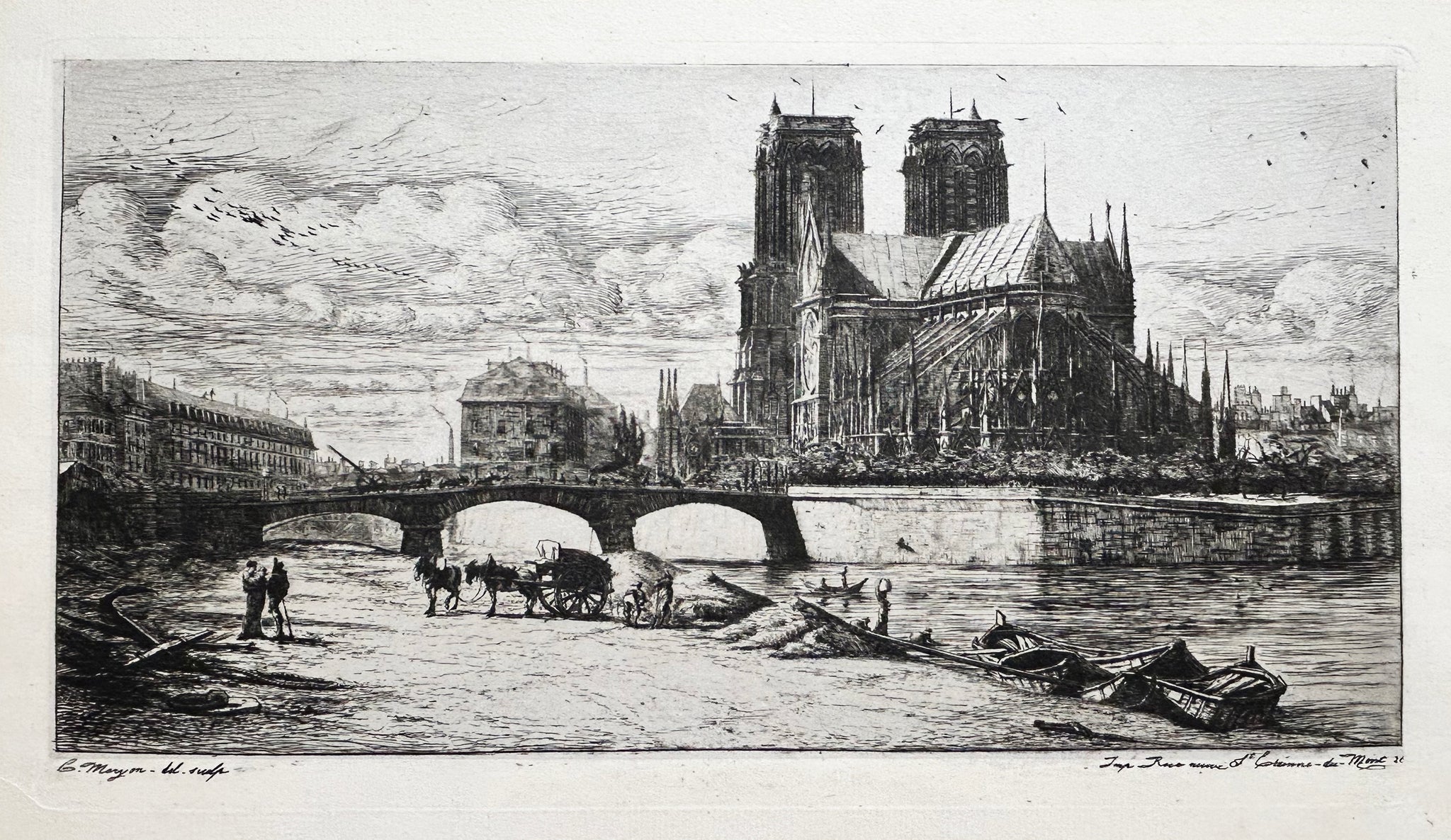 L'abside de Notre-Dame. 1854.