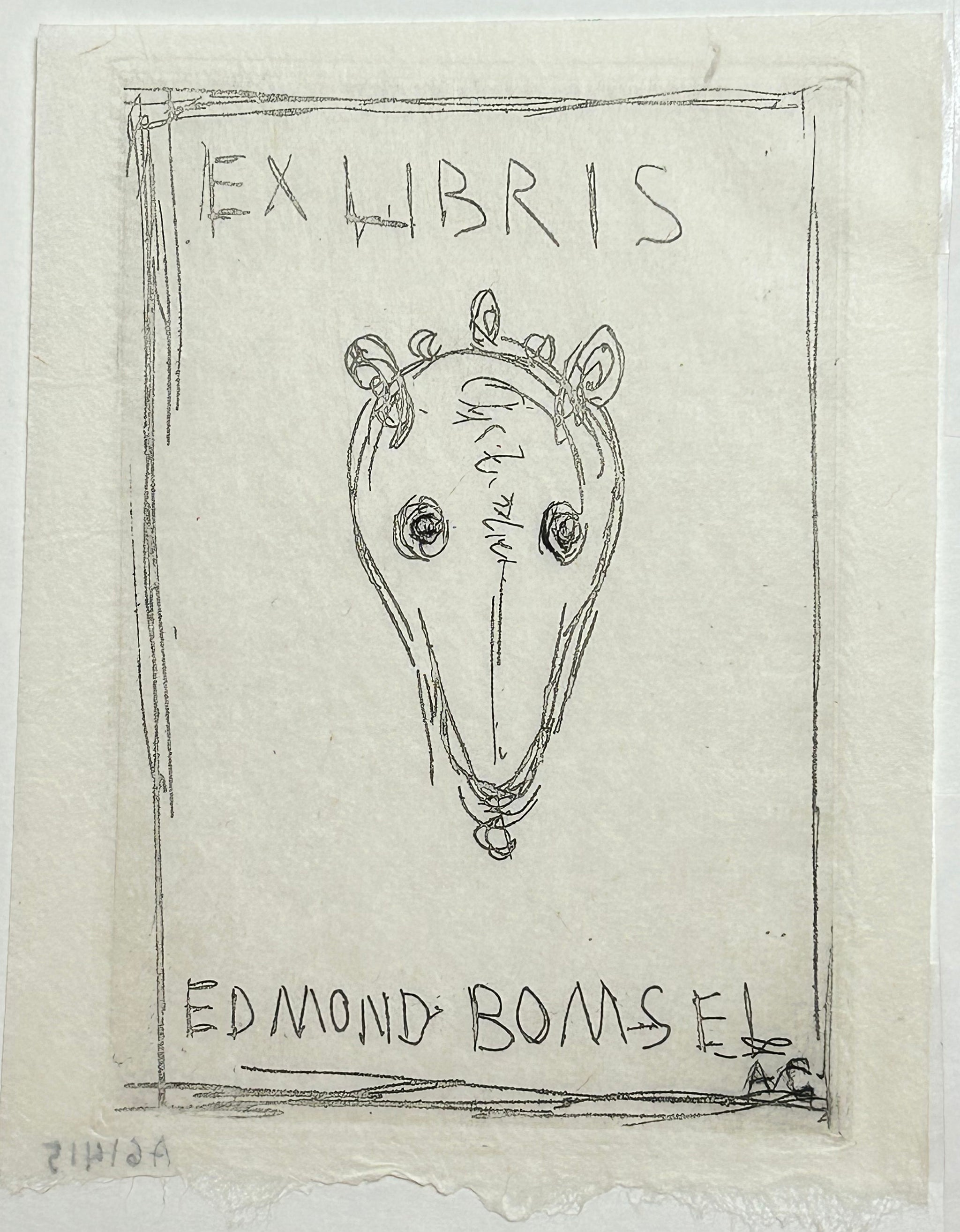 Ex-libris pour Edmond Bomsel. 1961.