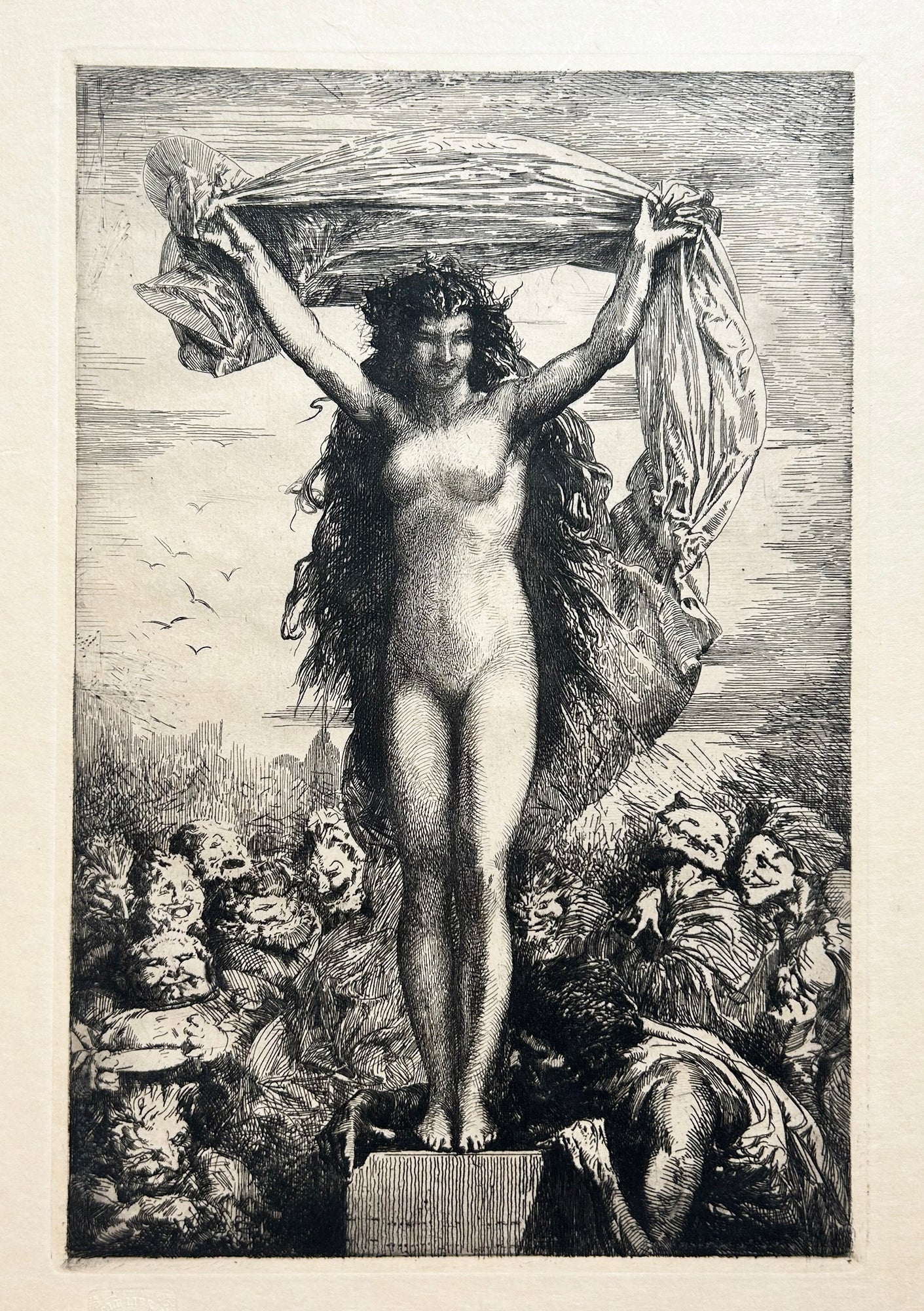 François CHIFFLART - L'Artiste et son œuvre. Eau-forte originale.