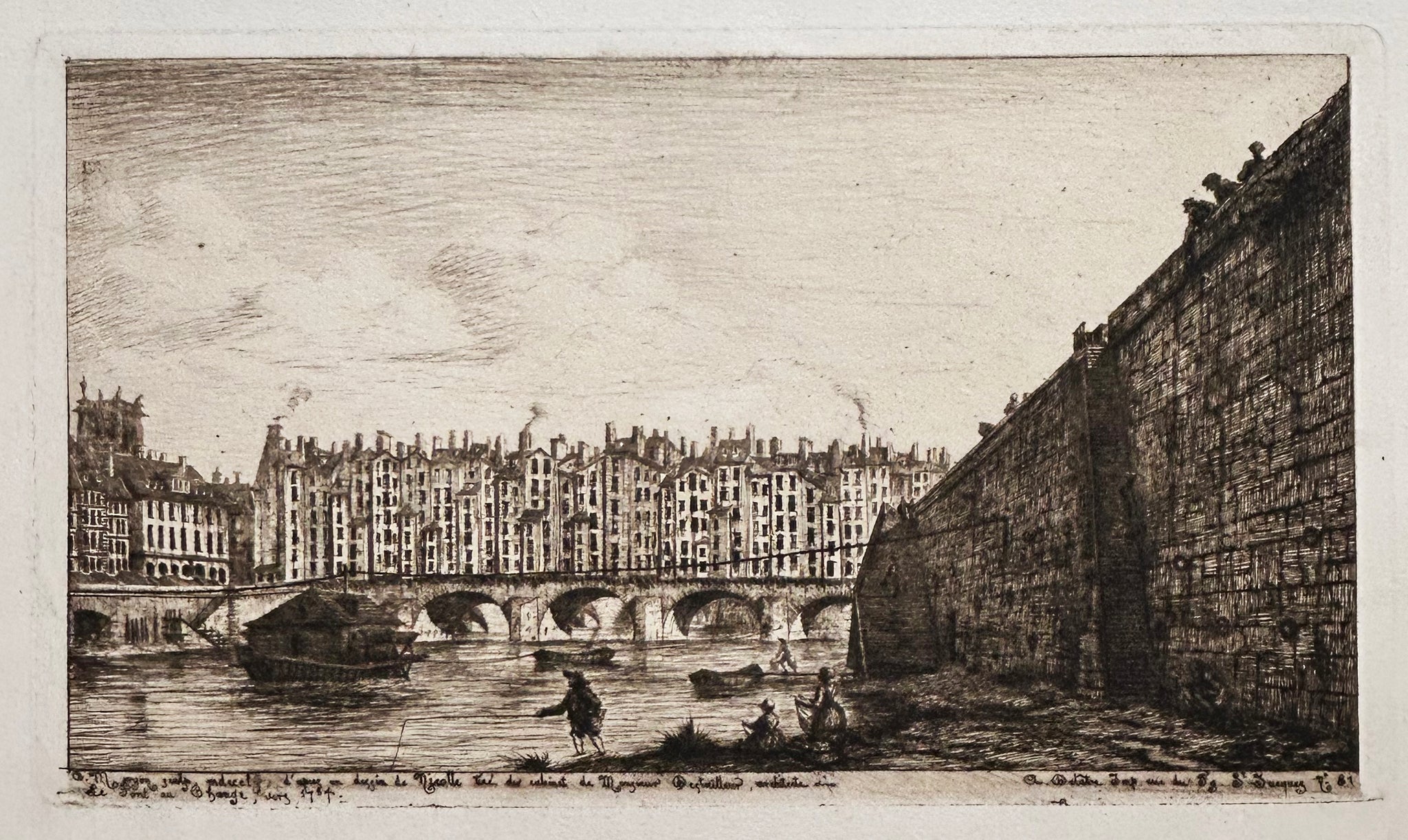 Le Pont-au-change vers 1784. 1855.