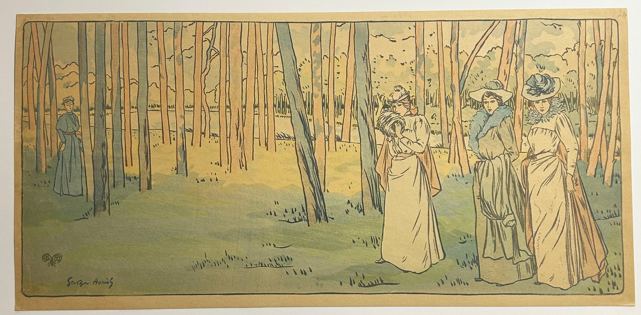 La promenade au bois. c.1900.