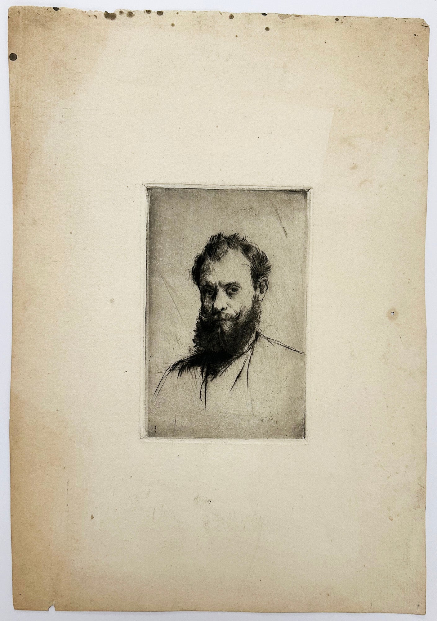 Portrait du Comte Ludovic Napoléon Lepic (1839 † 1889, peintre et graveur).  1876.