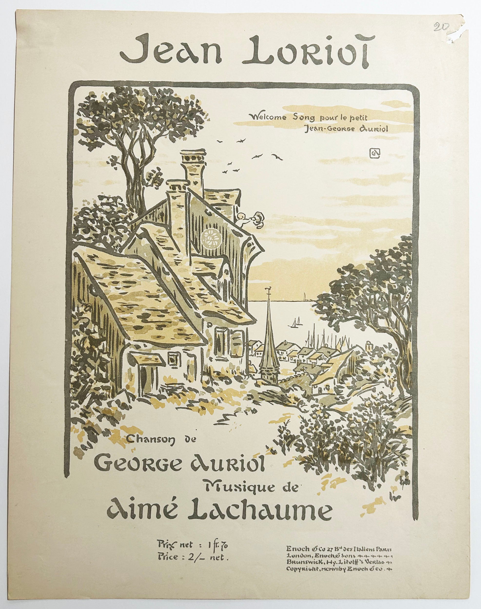 Couverture pour la partition de Jean Loriot