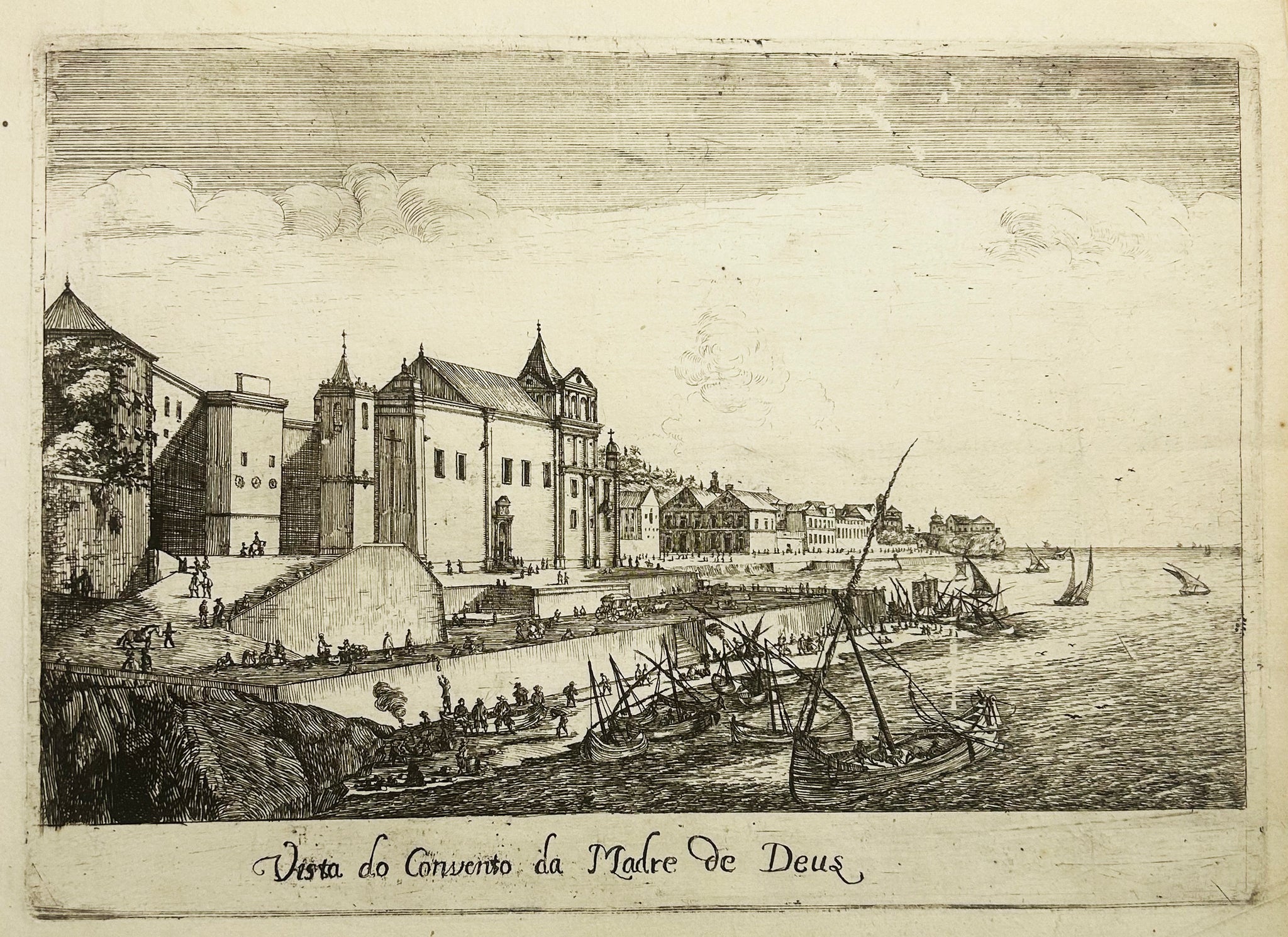 Vista do Convento da Madre de Deus (Vue du couvent de la Mère de Dieu à Lisbonne). 1662.
