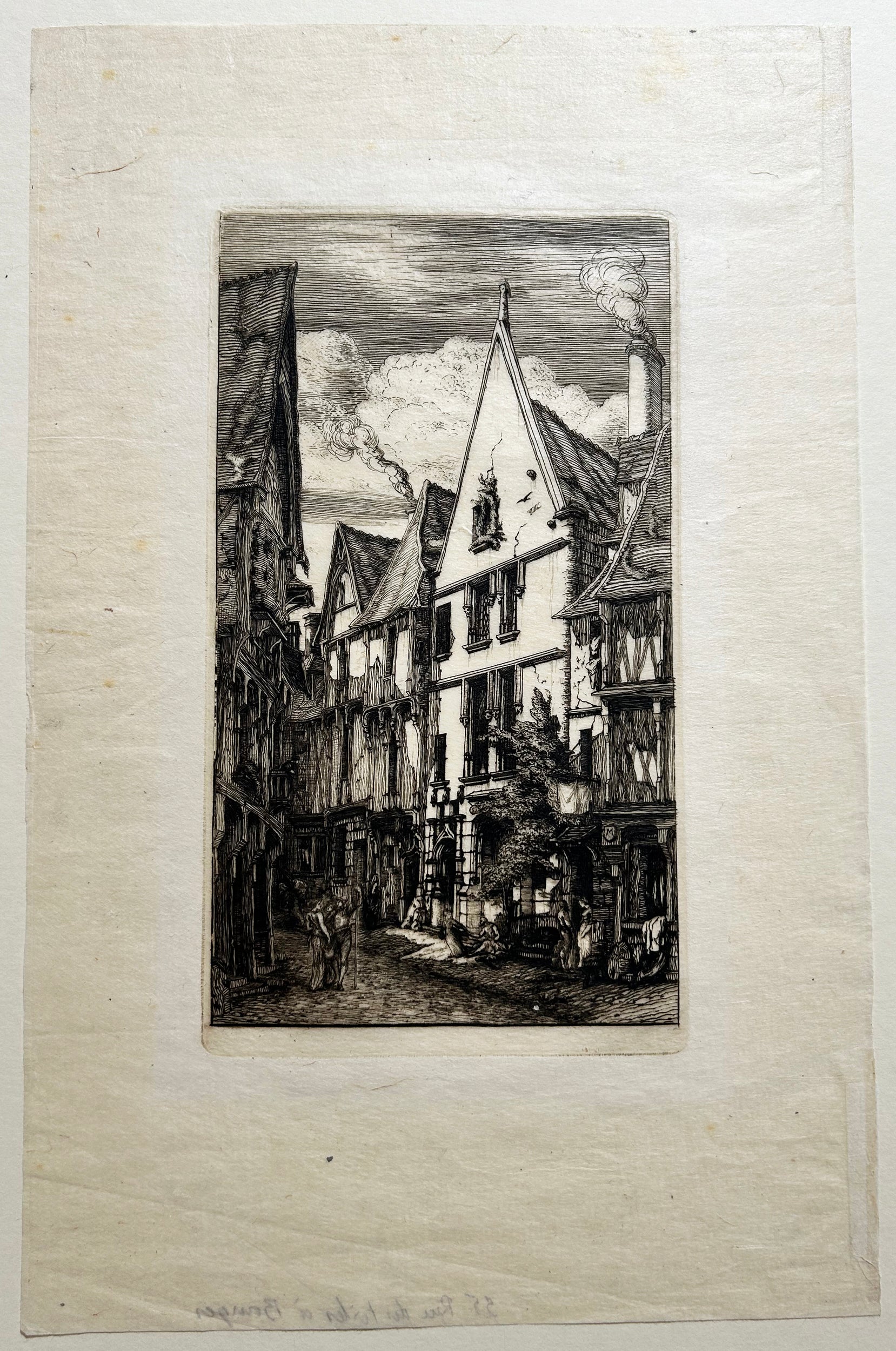 Rue des toiles à Bourges. 1853.