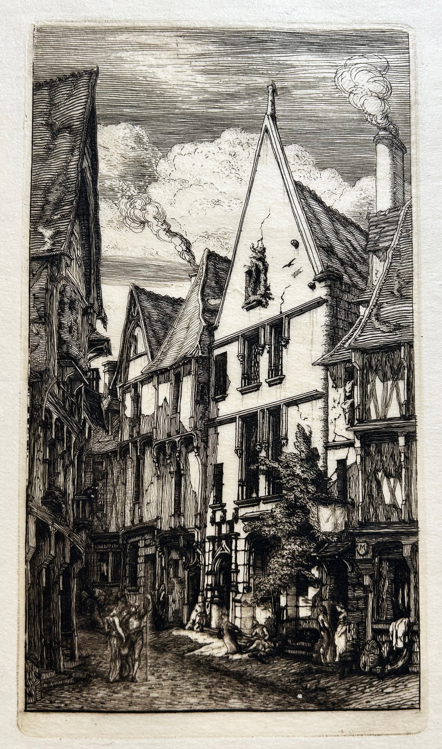 Rue des toiles à Bourges. 1853.