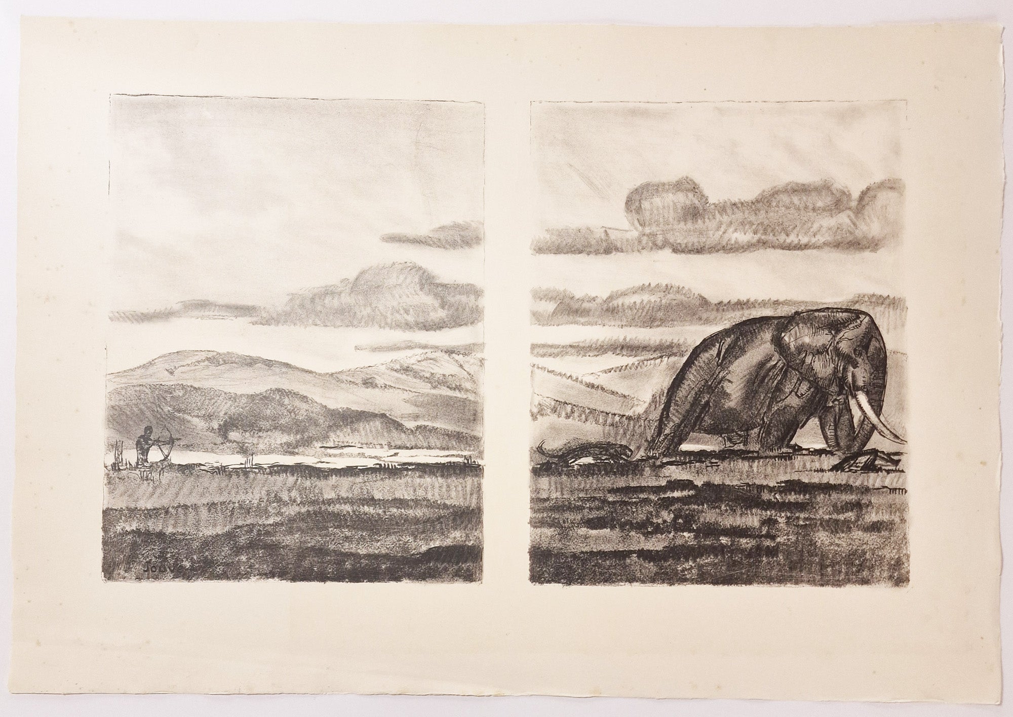 La chasse à l'éléphant.  1934.