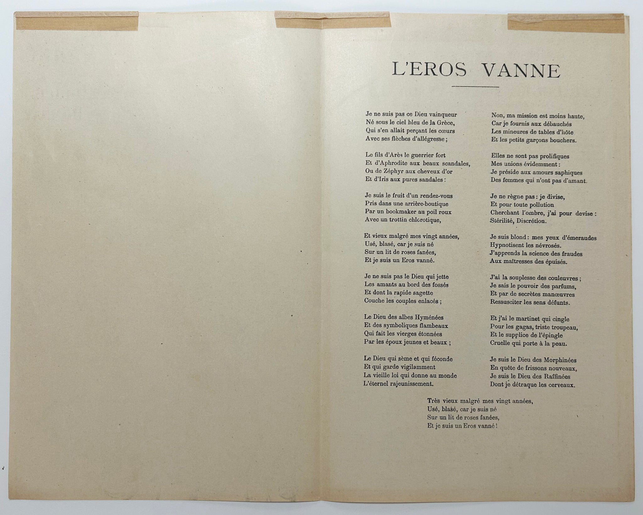 Eros Vanné (Cupidon épuisé).  1894.