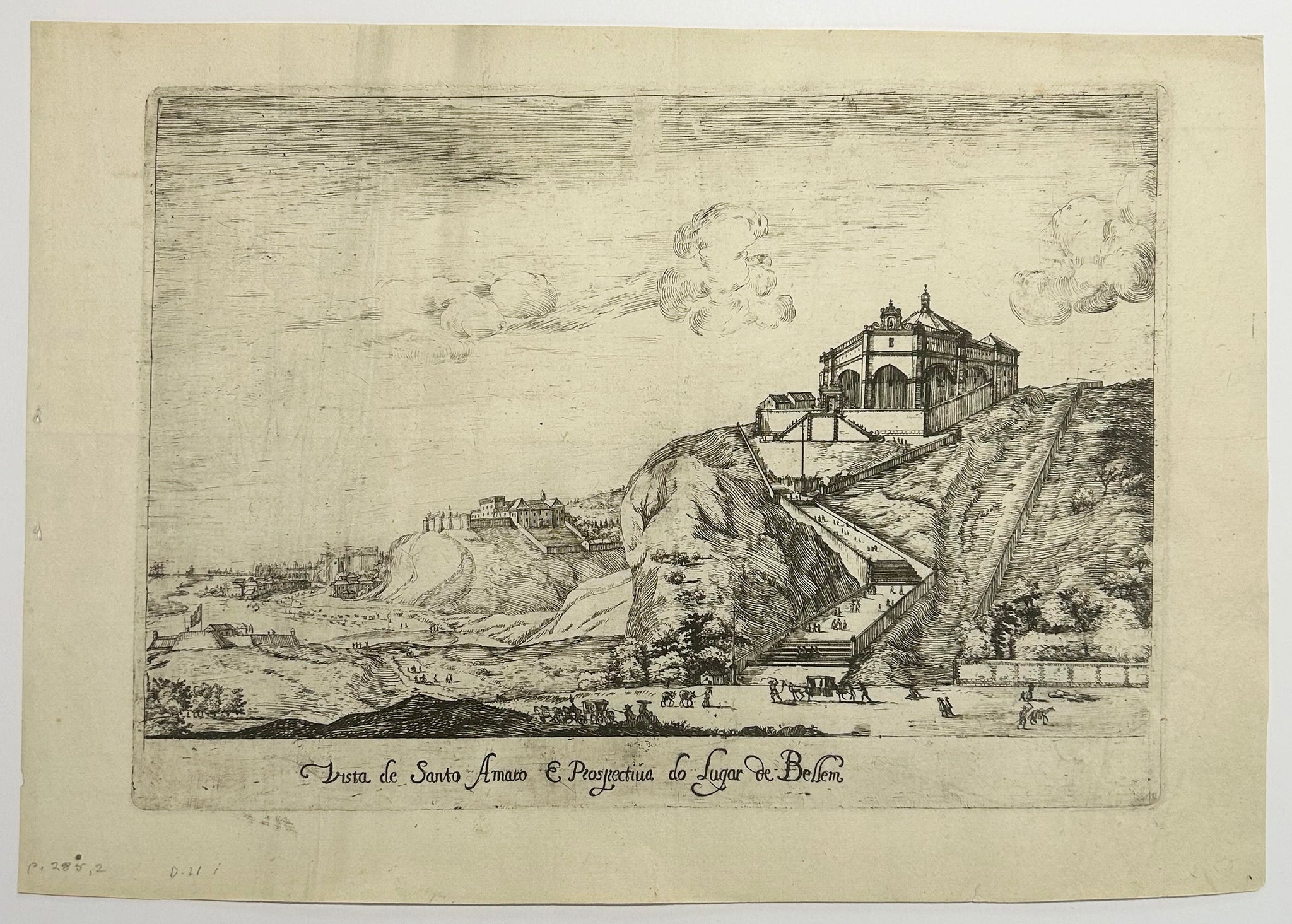 Vista de Santo Amaro e Prospectiva do Lugar de Bellem (Vue de l'église de Santo Amaro à Lisbonne). 1662.