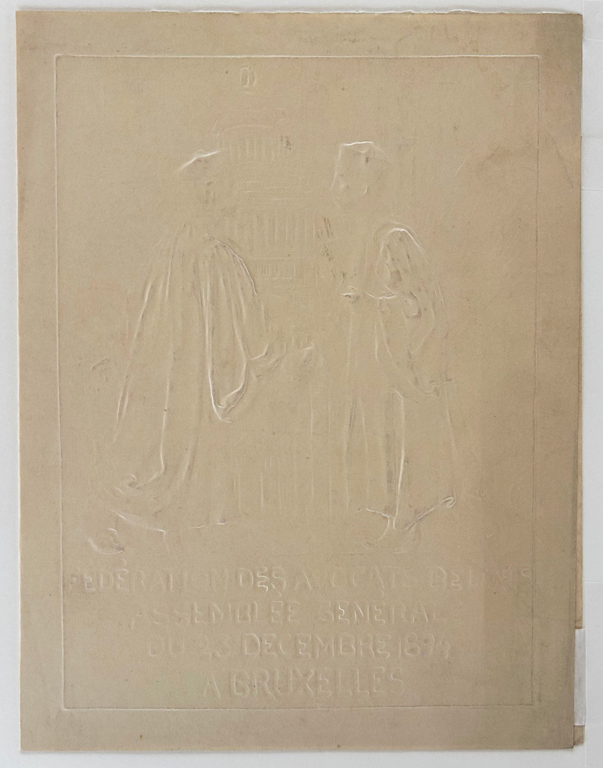 Fédération des Avocats belges , Assemblée générale du 23 décembre 1894 à Bruxelles.