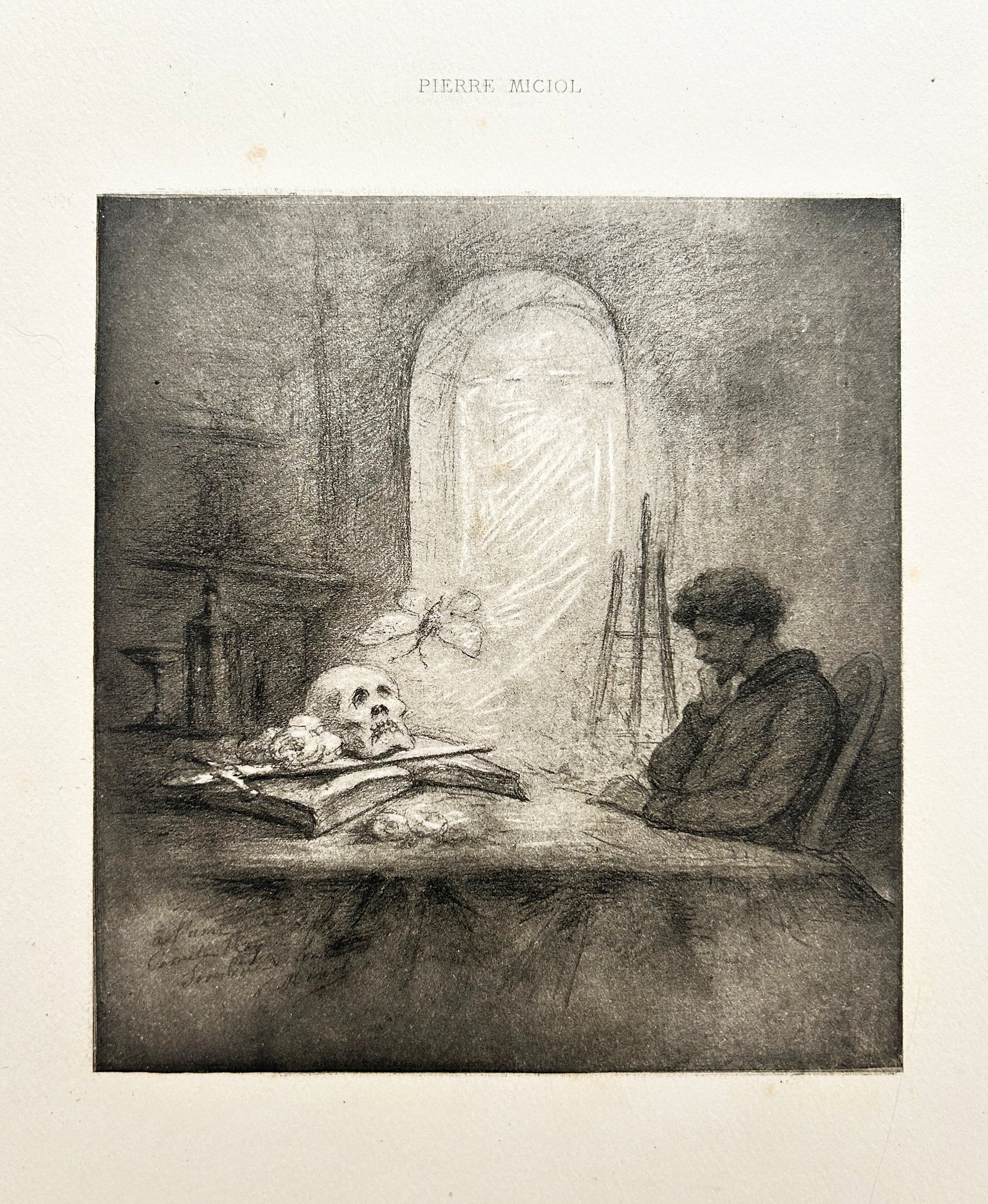 D'après Pierre MICIOL - Nature morte. Vanité. Estampe.