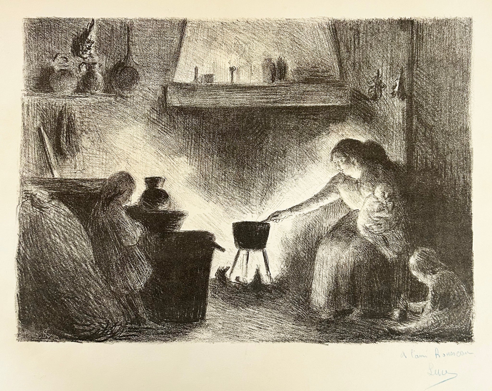Les préparatifs du repas. 1900.