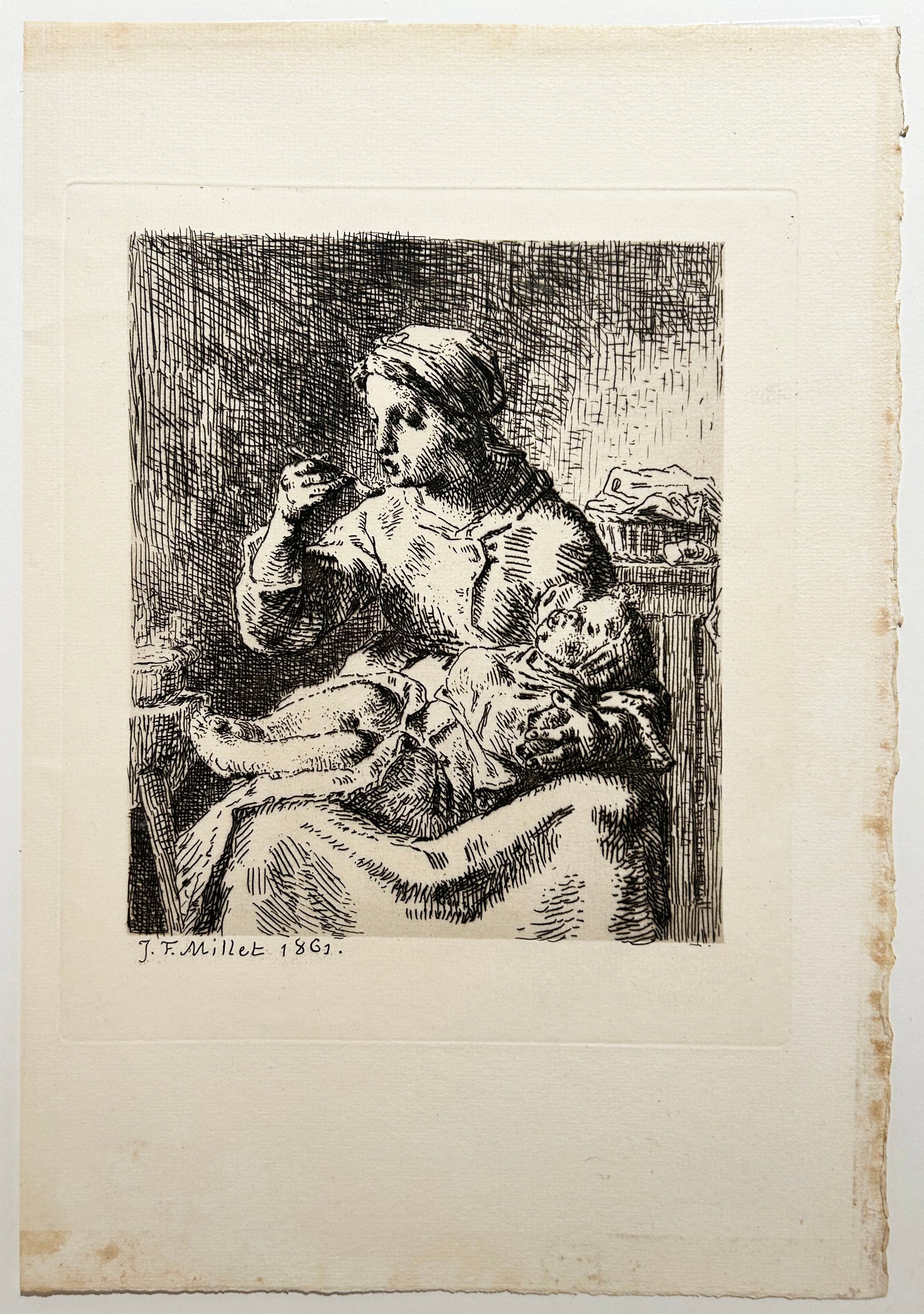 La bouillie. 1861.