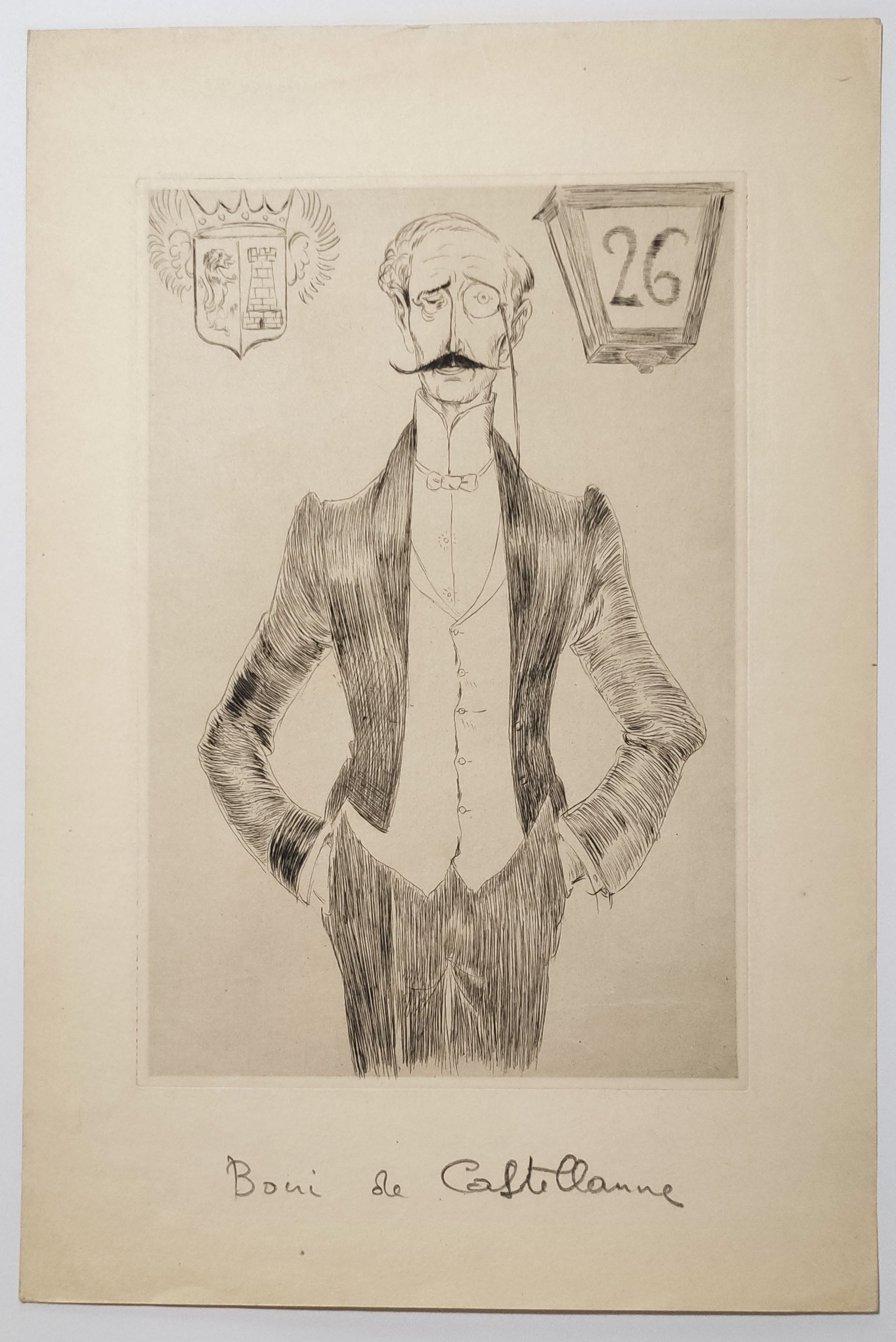 Portrait de Boni de Castellane, dandy et homme politique français (1867-1932).  1926.