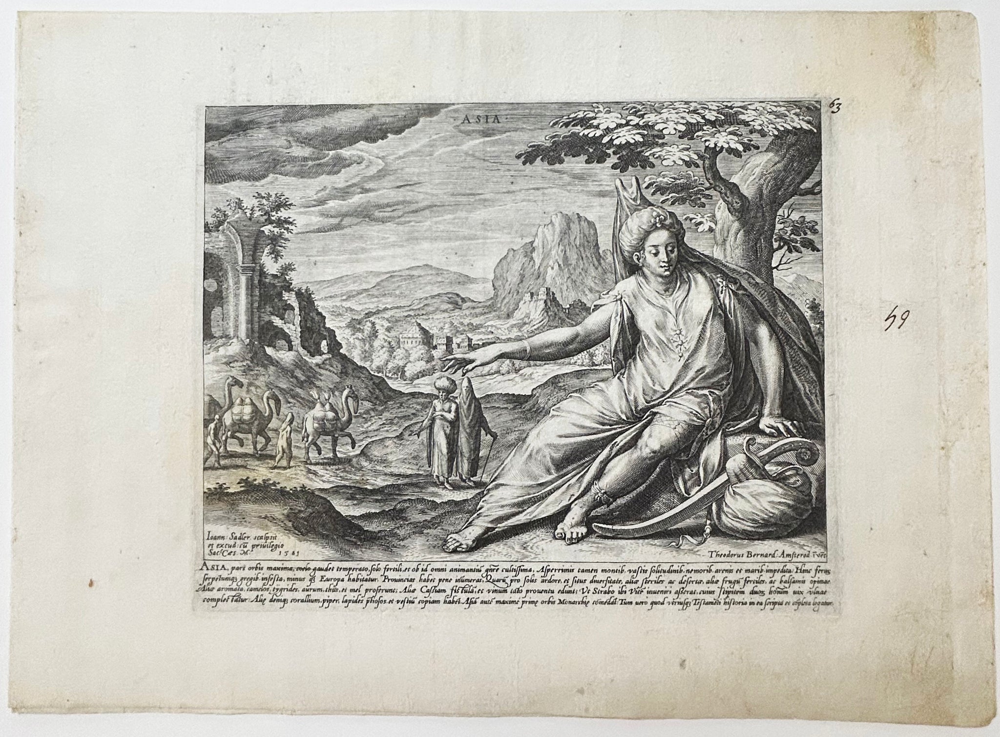 Les quatre continents. Europa, Asia, Africa & America. 1581.