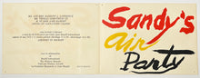 Charger l'image dans la galerie, Sandy’s Air Party 1975. Carton d'invitation au déjeuner à bord du DC-8-62 peint par Calder pour Braniff International, le samedi 31 mai 1975 à 11 heures précises à l'Aéroport du Bourget. Décollage à 11h30 et atterrissage à 14h30.