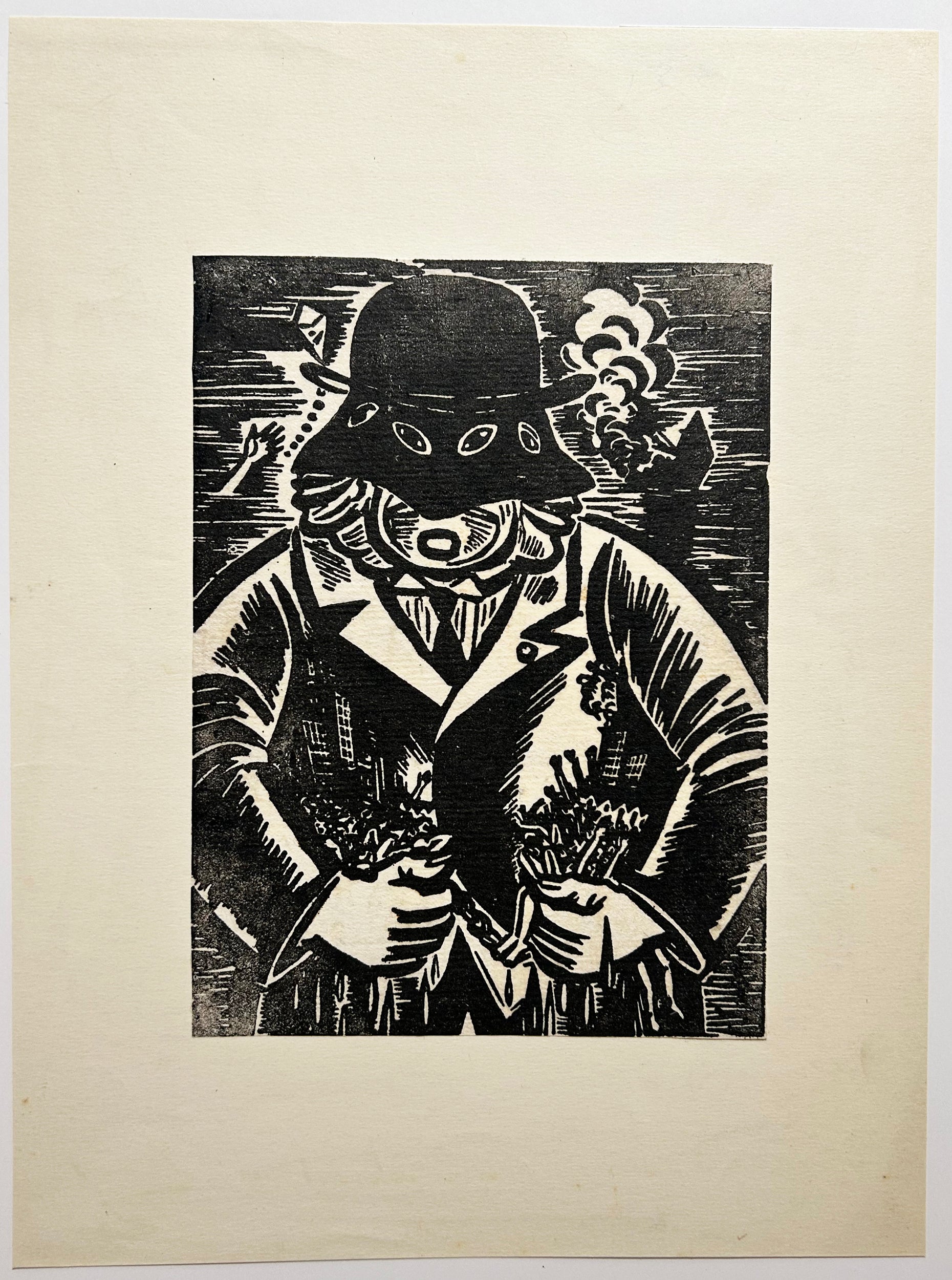 Frans MASEREEL Société Anonyme. 1954. Bois gravé.