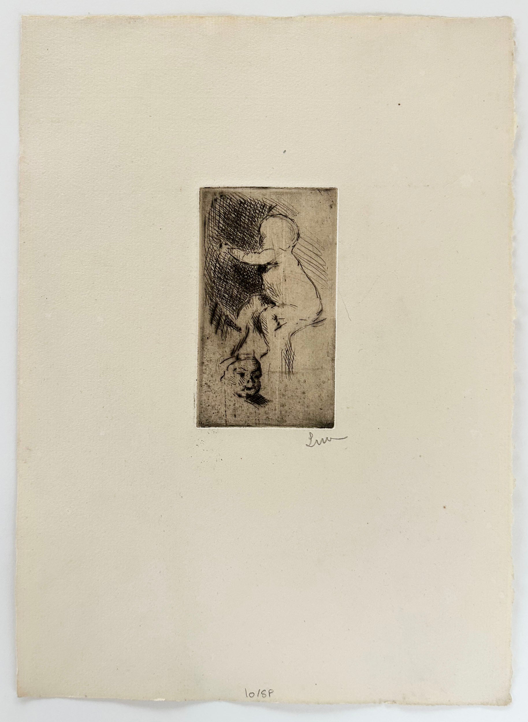 Croquis d'enfant nu.