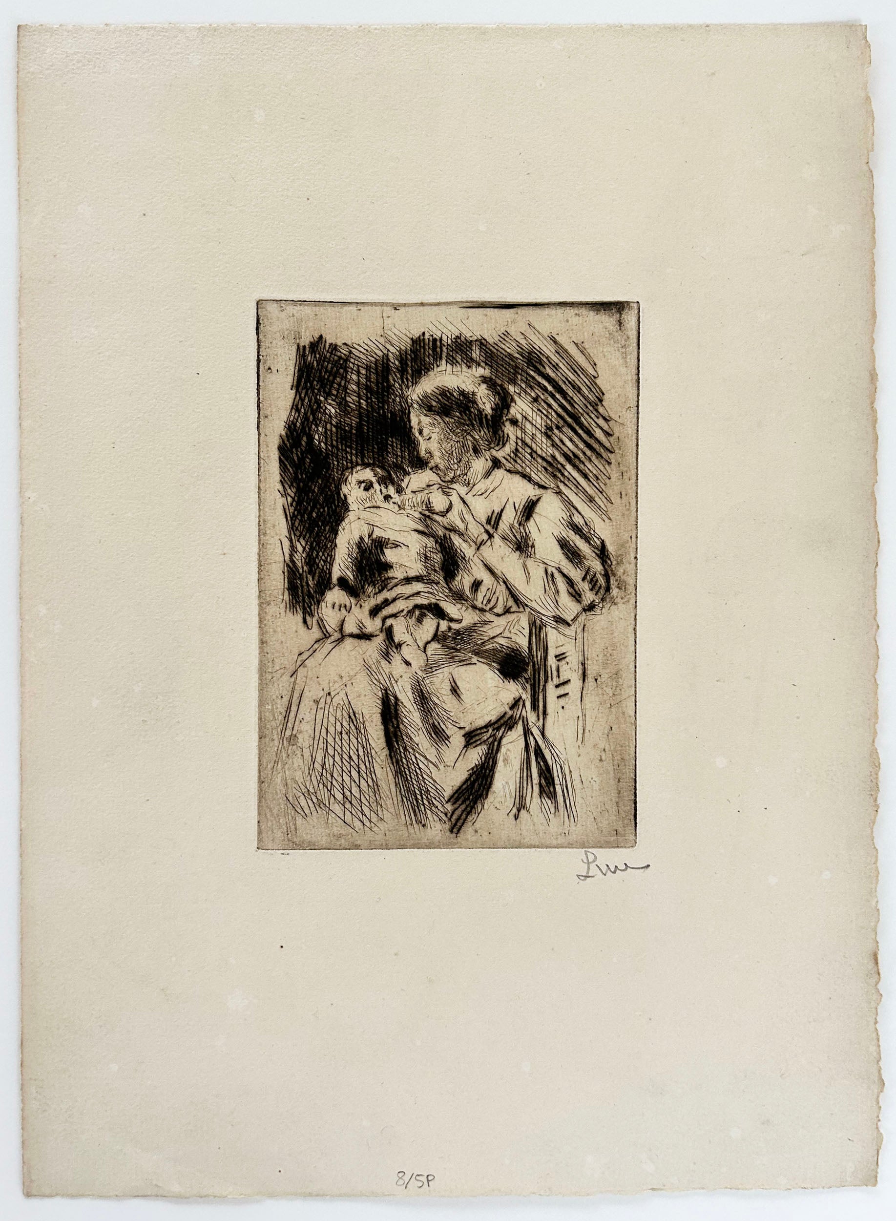 Mère et son enfant (Mme Luce et Frédéric ?) ou Le biberon.