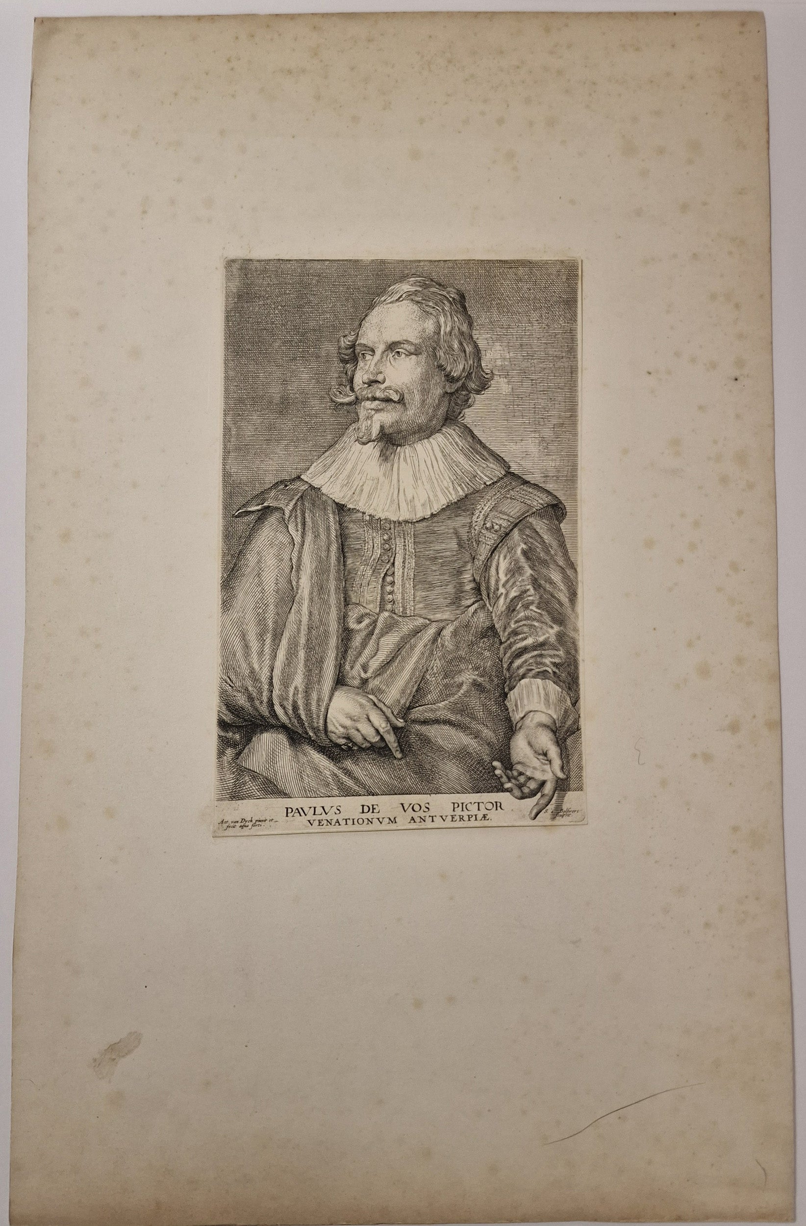 Portrait de Paul de Vos, peintre baroque flamand (c.1592 † 1678).