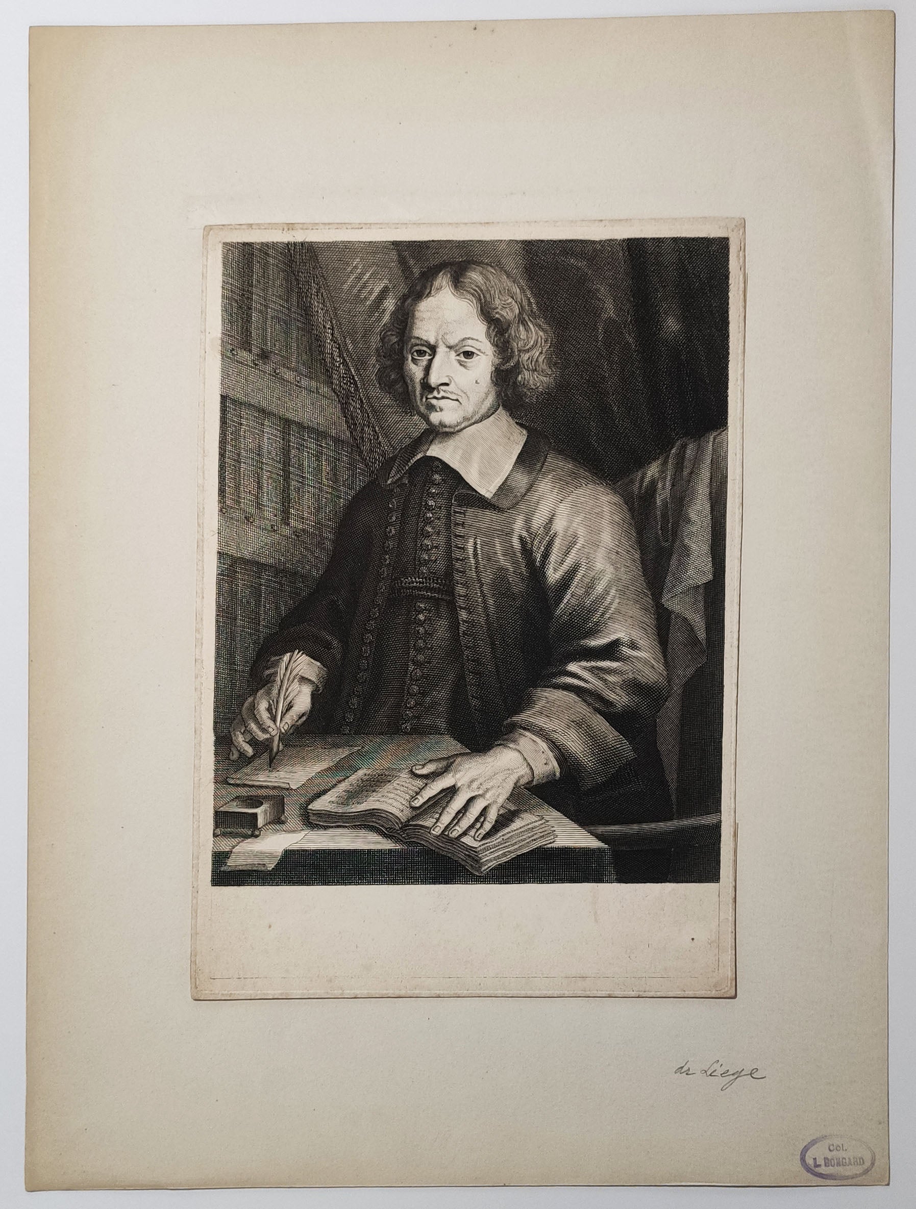 Portrait de François-Eudes de Mezeray (1610 † 1683), historien français. Entre 1650 et 1700.