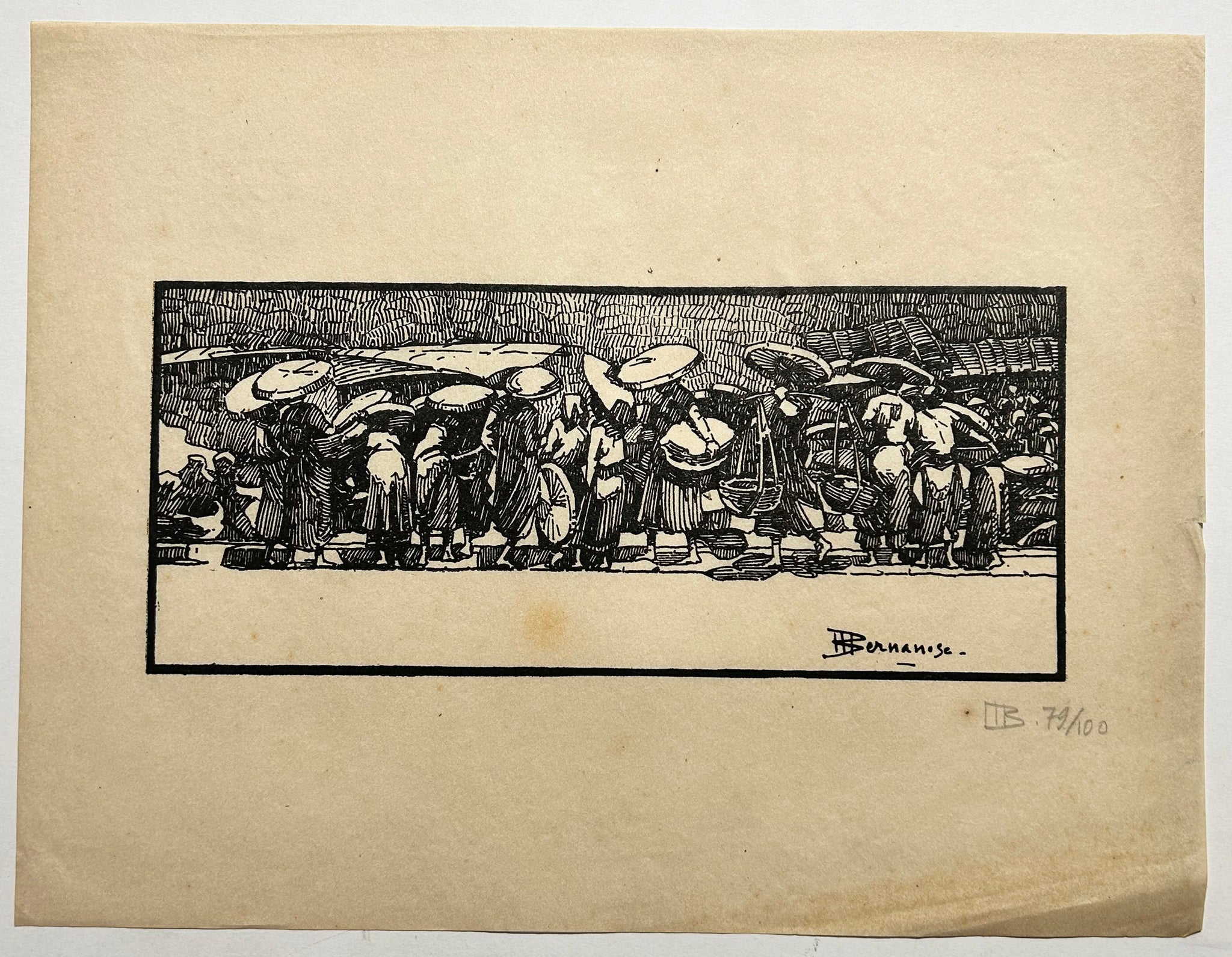 Personnages dans la rue à Hanoï (Vietnam).