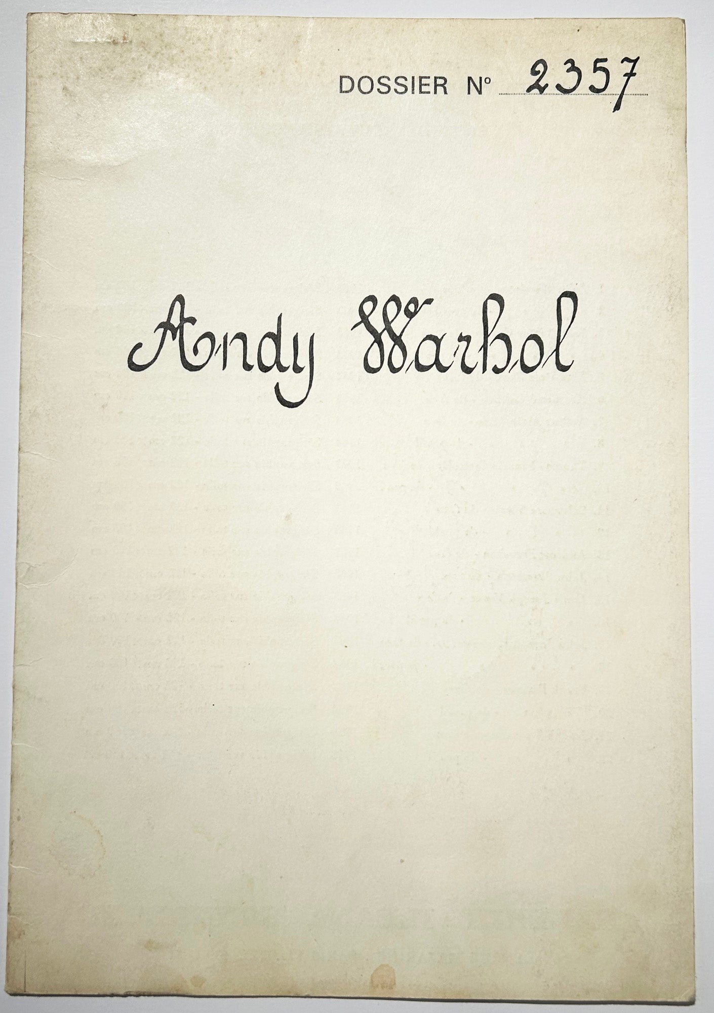 Andy Warhol : The Thirteen most wanted men. 1967.