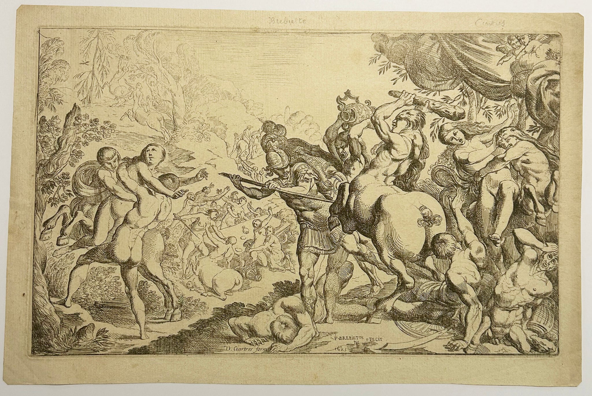 Le combat des Centaures et des Lapithes. 1625.