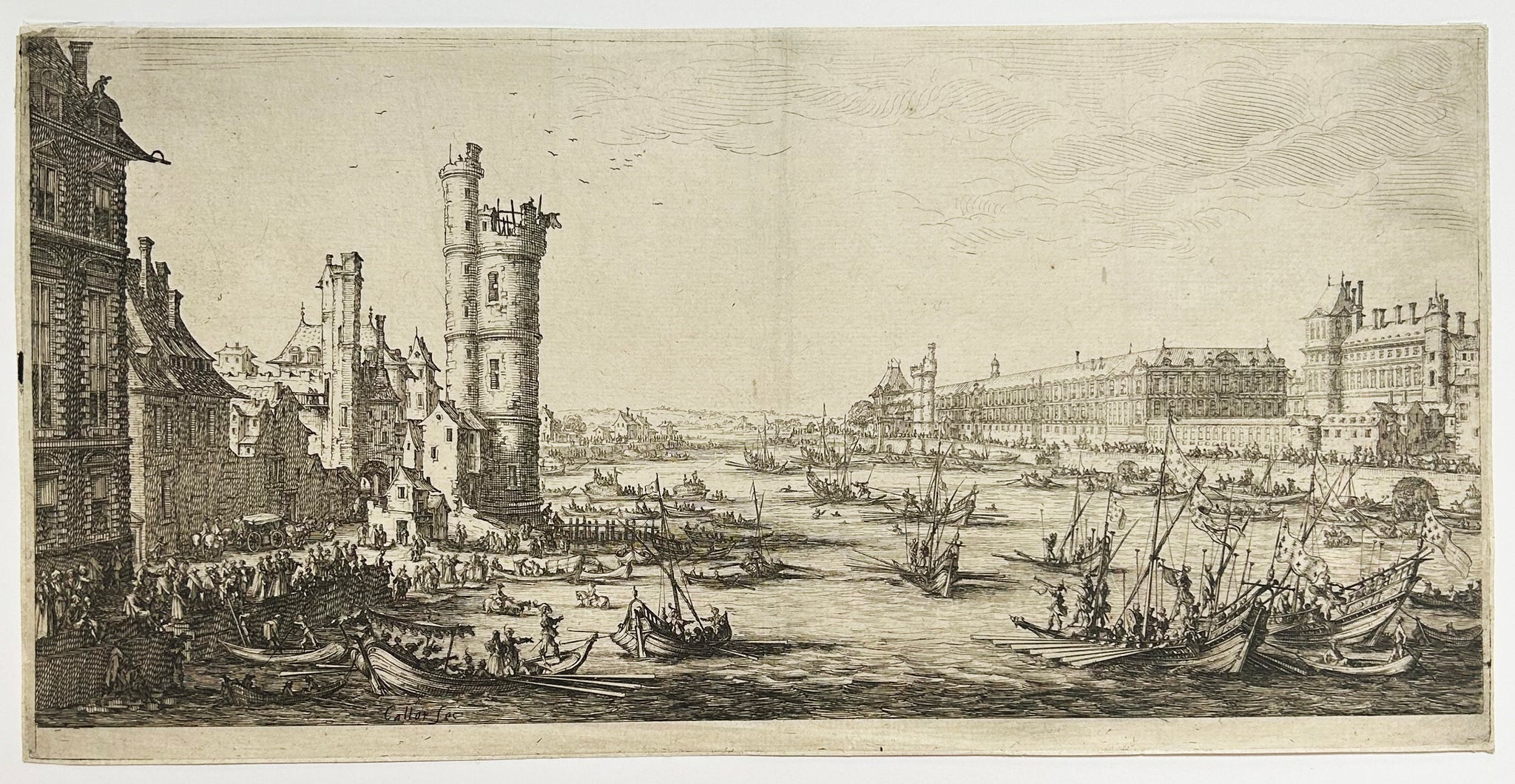 Vue du Louvre et la Tour de Nesles. 1629-1630.