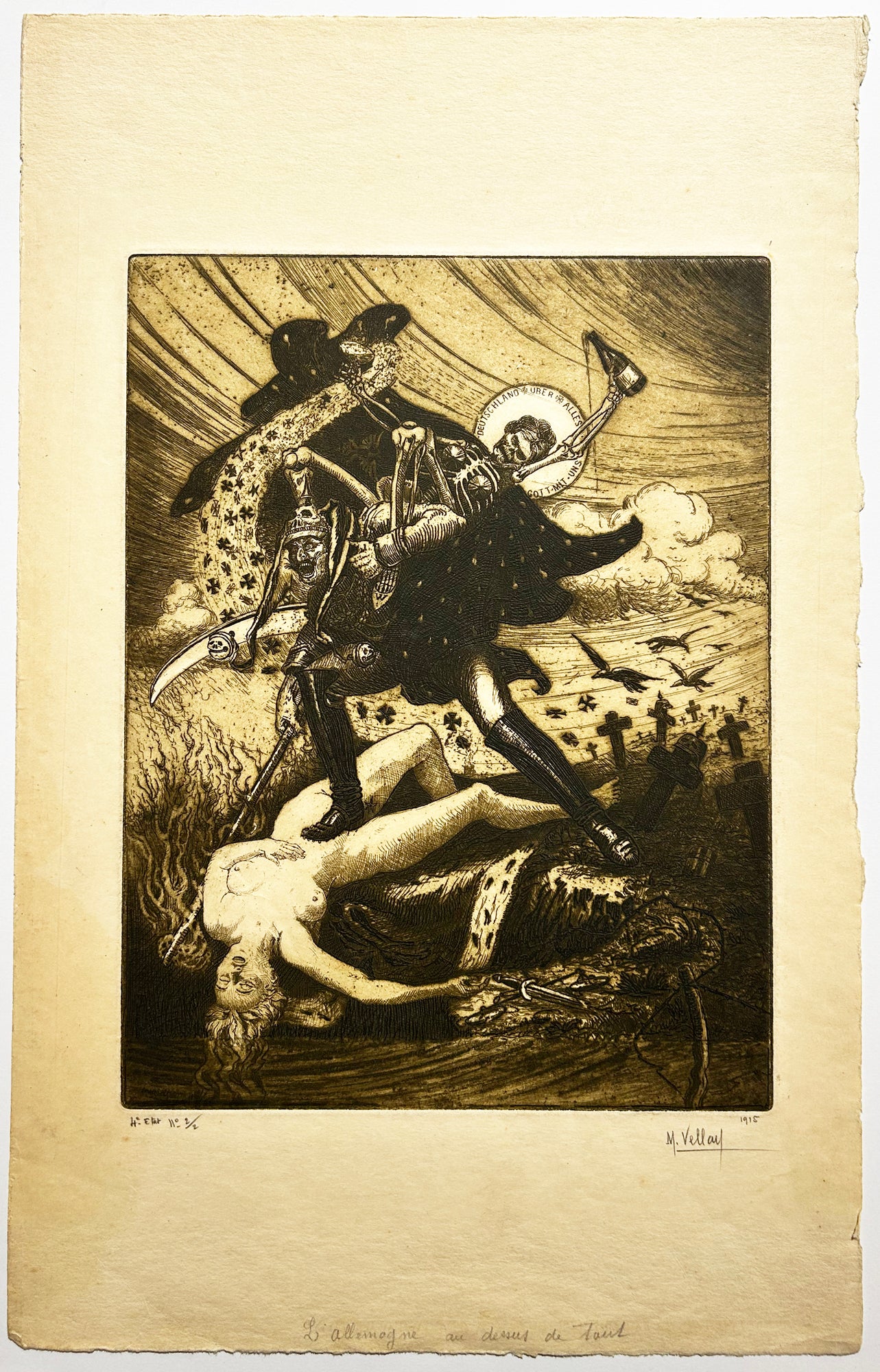 L'Allemagne au-dessus de tout.  1915.