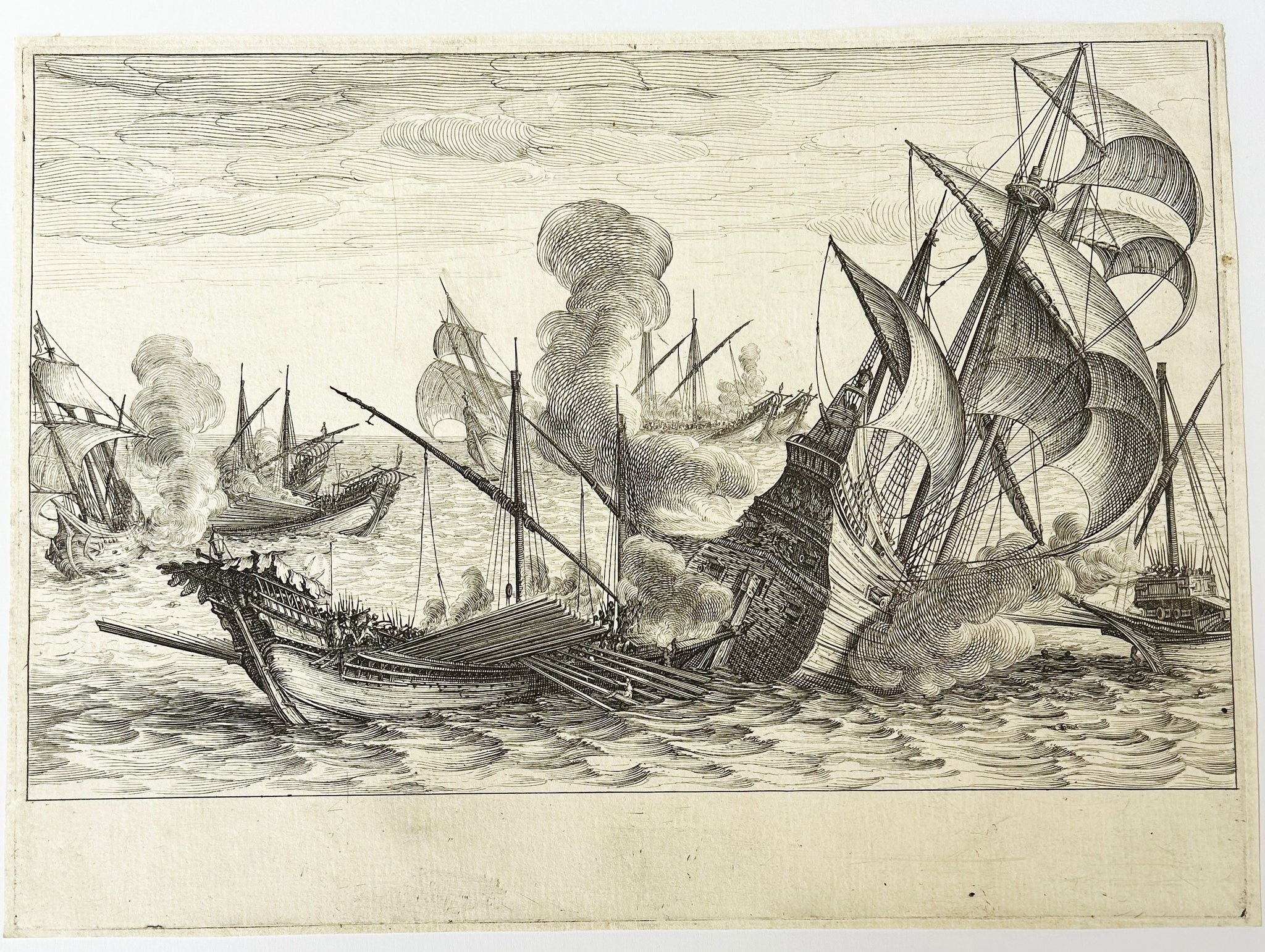 Deuxième combat naval. Planche de