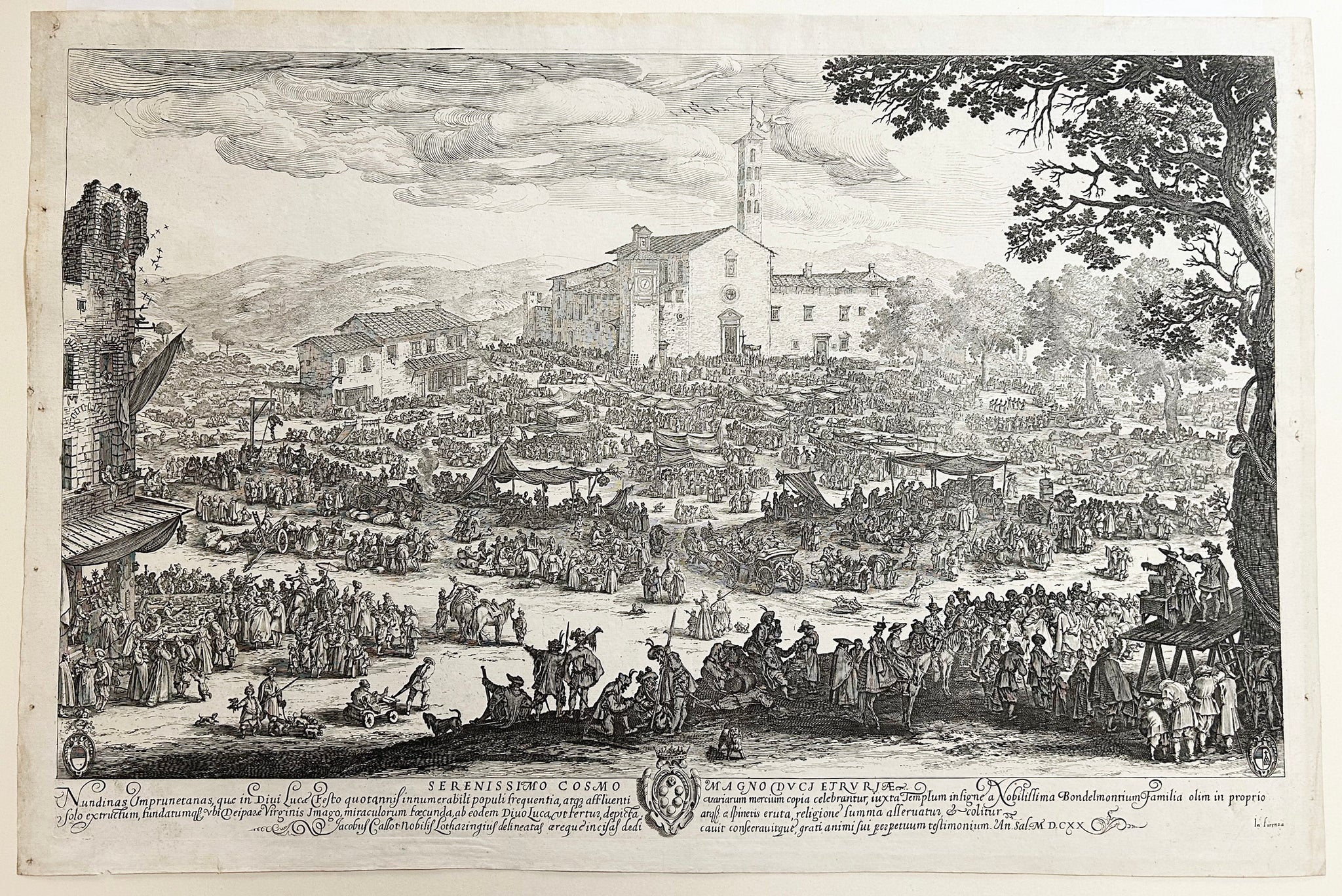 La grande foire d'Impruneta (1ère planche). 1620.