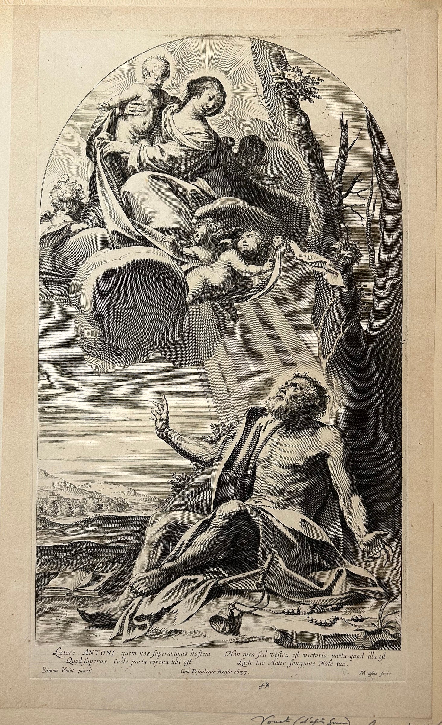 La vision de Saint Antoine. 1637.